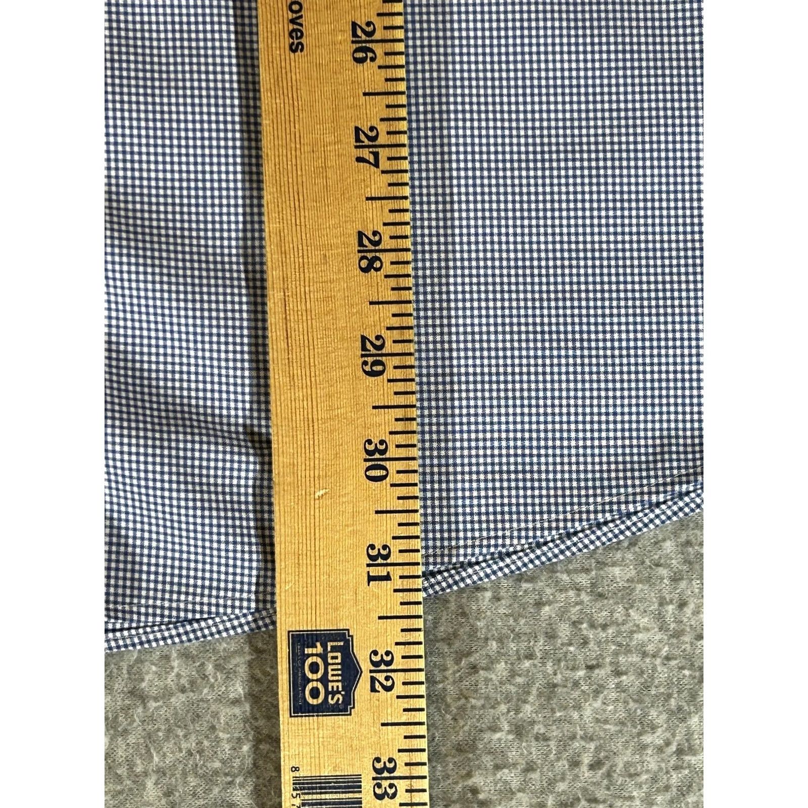 Ralph Lauren Ralph Lauren Dress Shirt Mens XL 17.5 Blue Gingham Slim Non-Iron Business Shirt Mens 17.5 Neck 36/37 Sleeve Size 48R - 6 Thumbnail