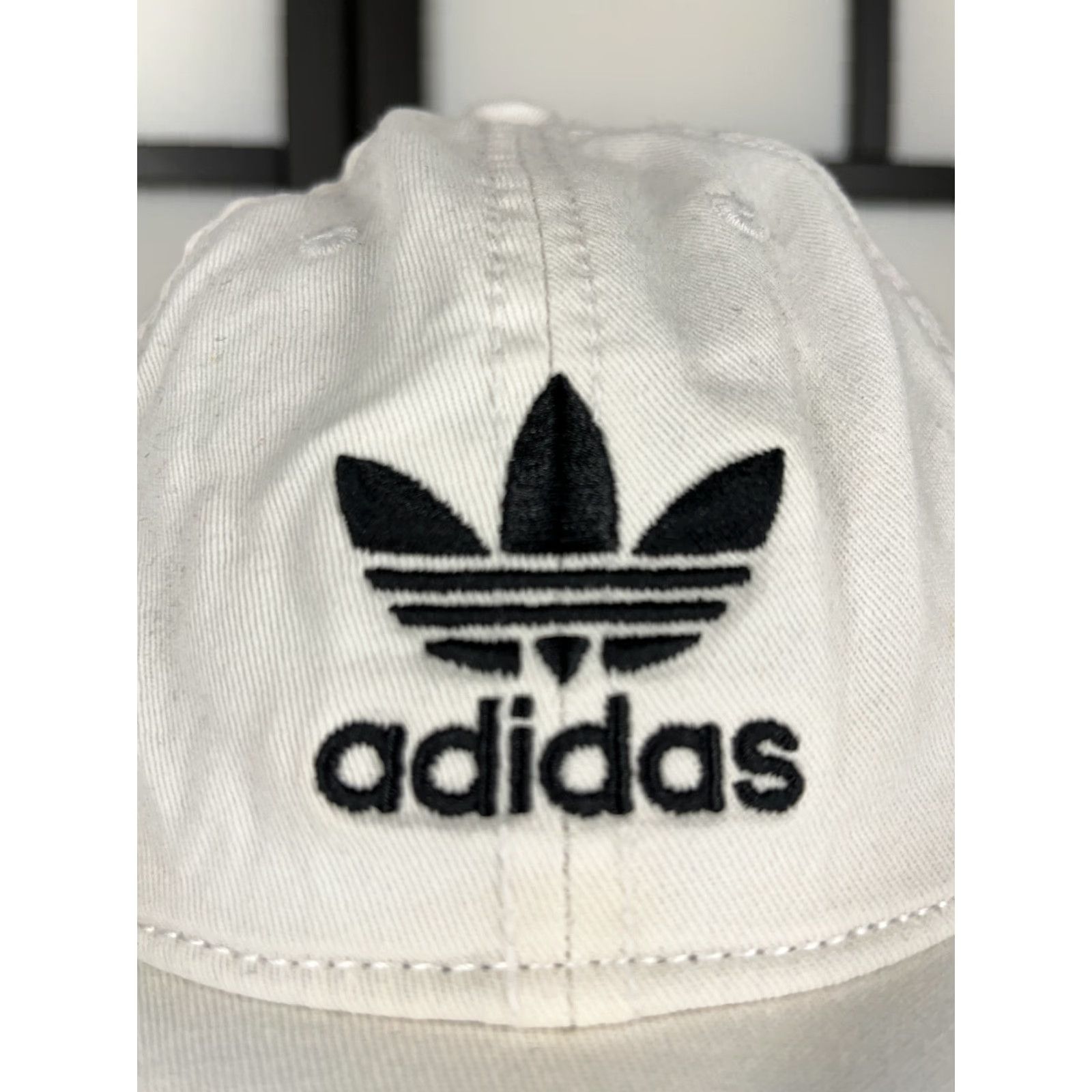 Adidas Adidas Hat Cap Strap Back Womens One Size White Twill 100% Cotton Trefoil Golf Hat, Adjustable, Casual Sports Women’s Cap Size ONE SIZE - 2 Thumbnail
