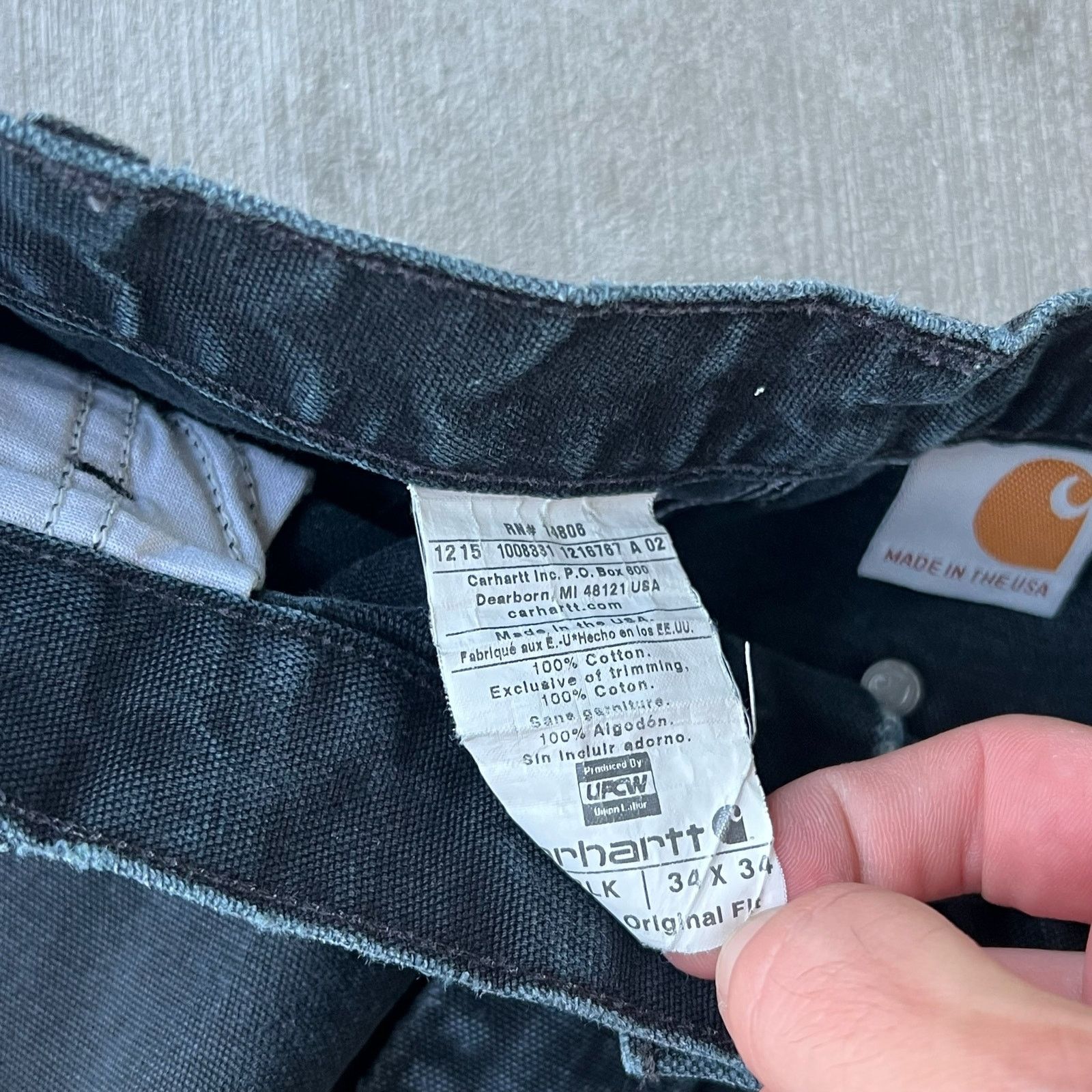 Carhartt × Vintage Carhartt faded black double knee work wear carpenter pants Size US 32 / EU 48 - 8 Thumbnail