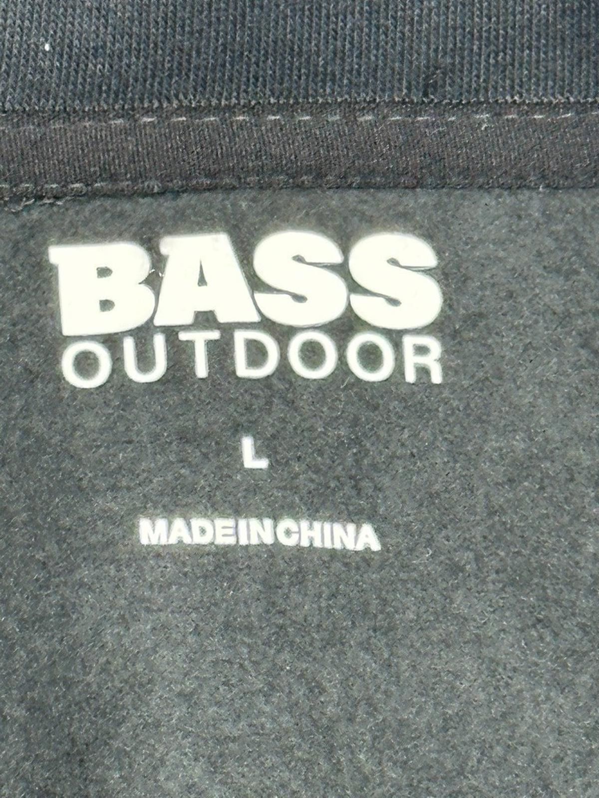 G.H. Bass & Co. Bass Outdoor 1/4 Zip Hood Fleece Zipper Pockets Black Mens L Size US L / EU 52-54 / 3 - 7 Thumbnail