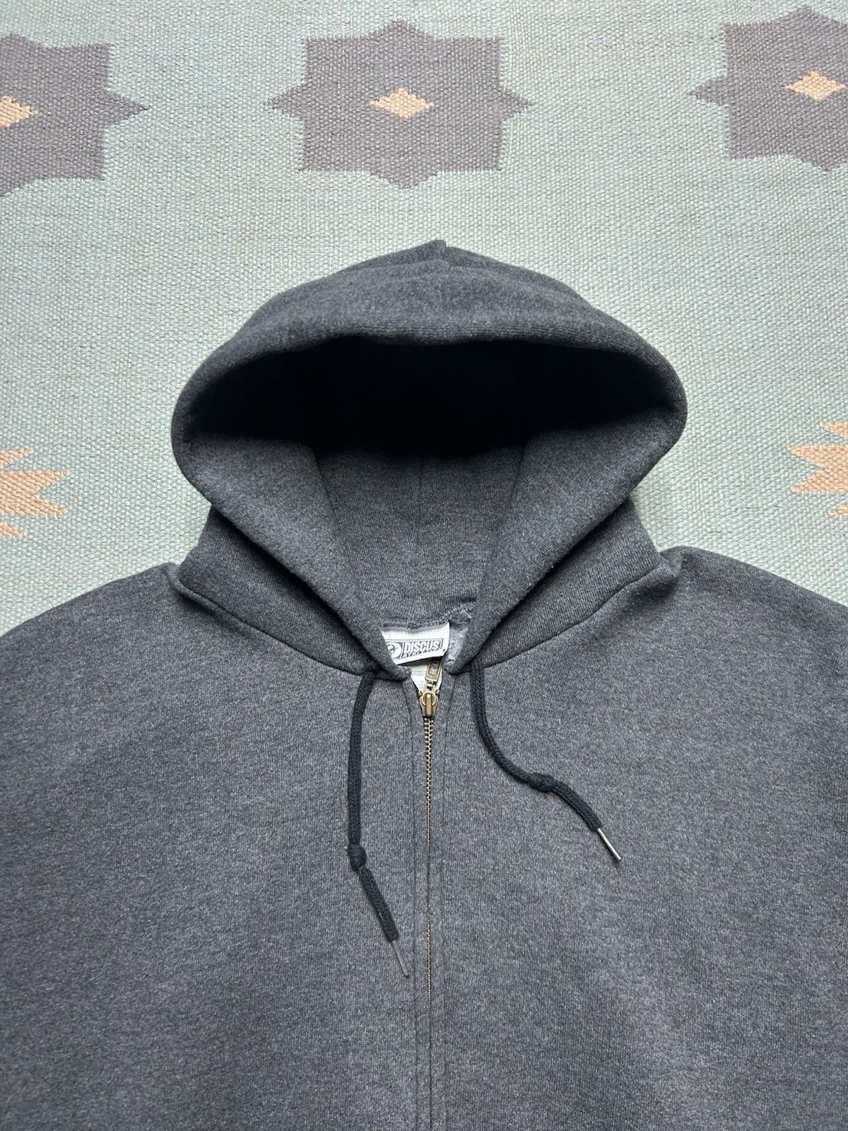 Vintage Vtg discus athletic hoodie zip blank dark gray soft medium Size US M / EU 48-50 / 2 - 4 Thumbnail