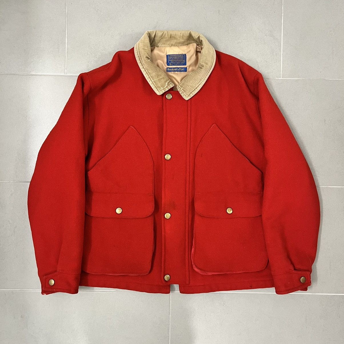 image of Pendleton Wool Hunting Jacket in Red, Men's (Size Large)