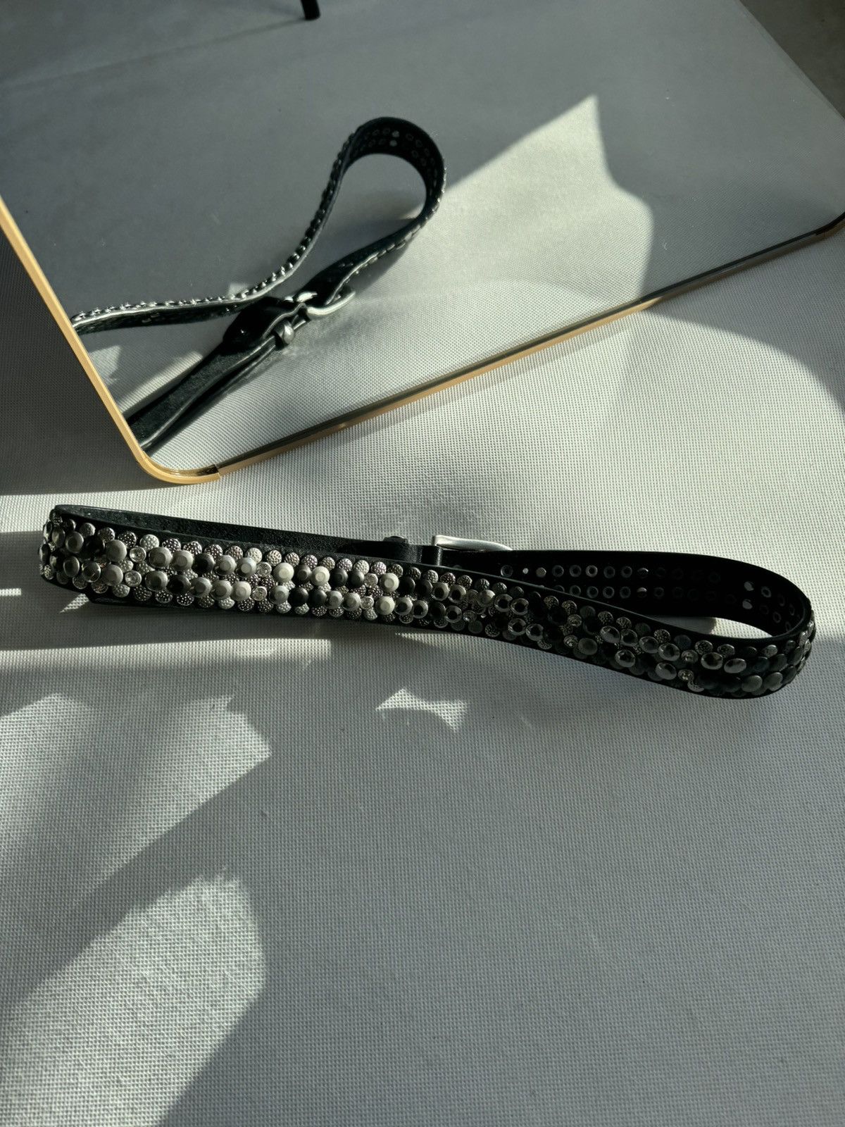 Hysteric Glamour × Japanese Brand Vintage Belts Y2K Rhinestones Punk leather belt Japanese Size ONE SIZE - 9 Thumbnail