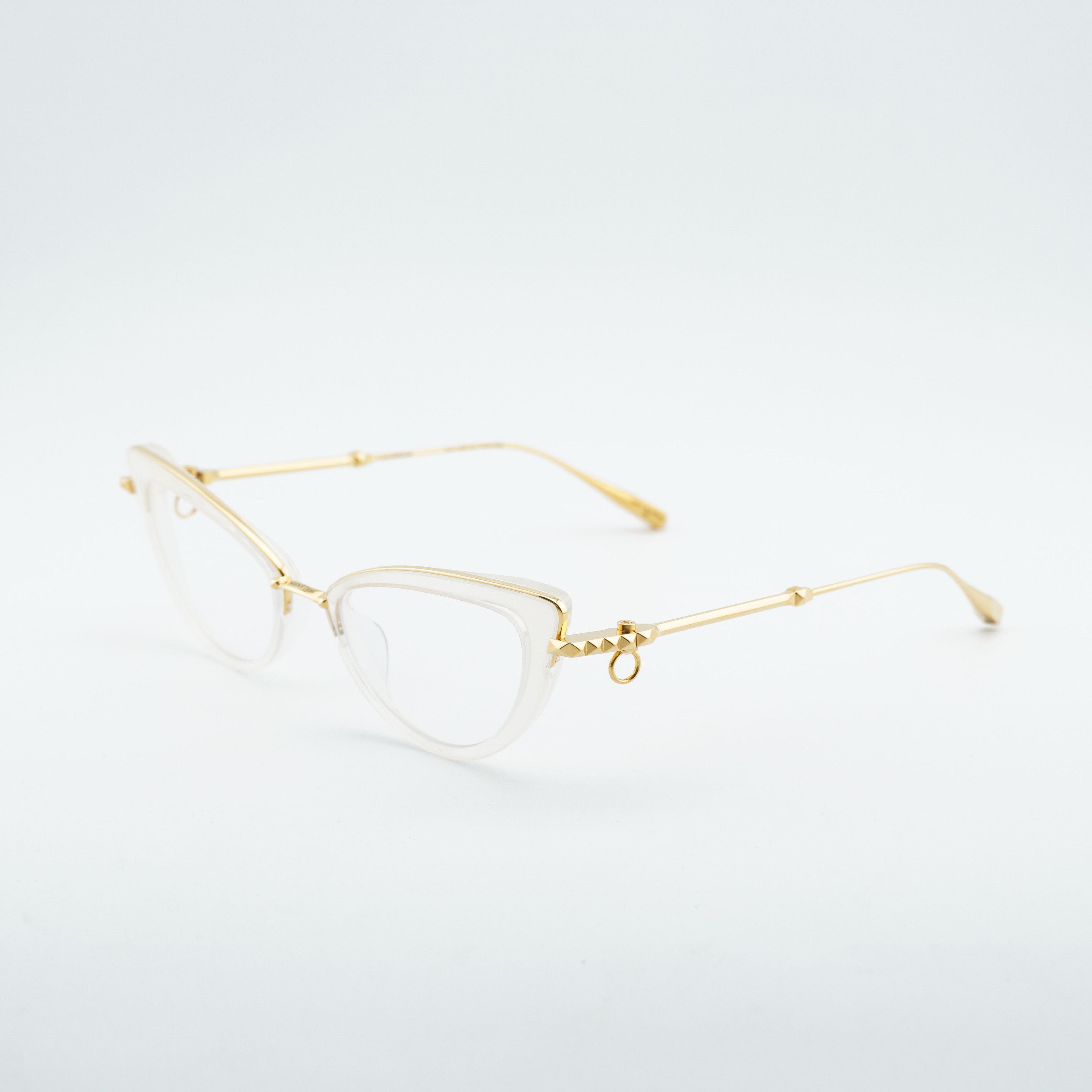 Valentino Valentino V-DAYDREAM VLX-123C-CH Eyeglasses Ivory/Gold 51mm Size ONE SIZE - 1 Thumbnail