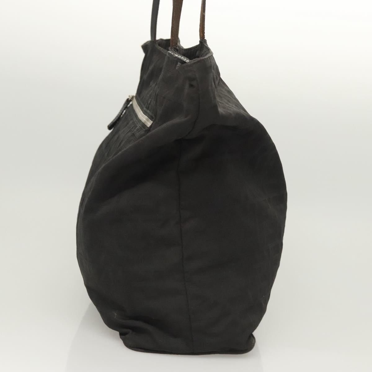 Fendi FENDI Zucca Canvas Tote Bag Nylon Black Silver Size ONE SIZE - 5 Thumbnail