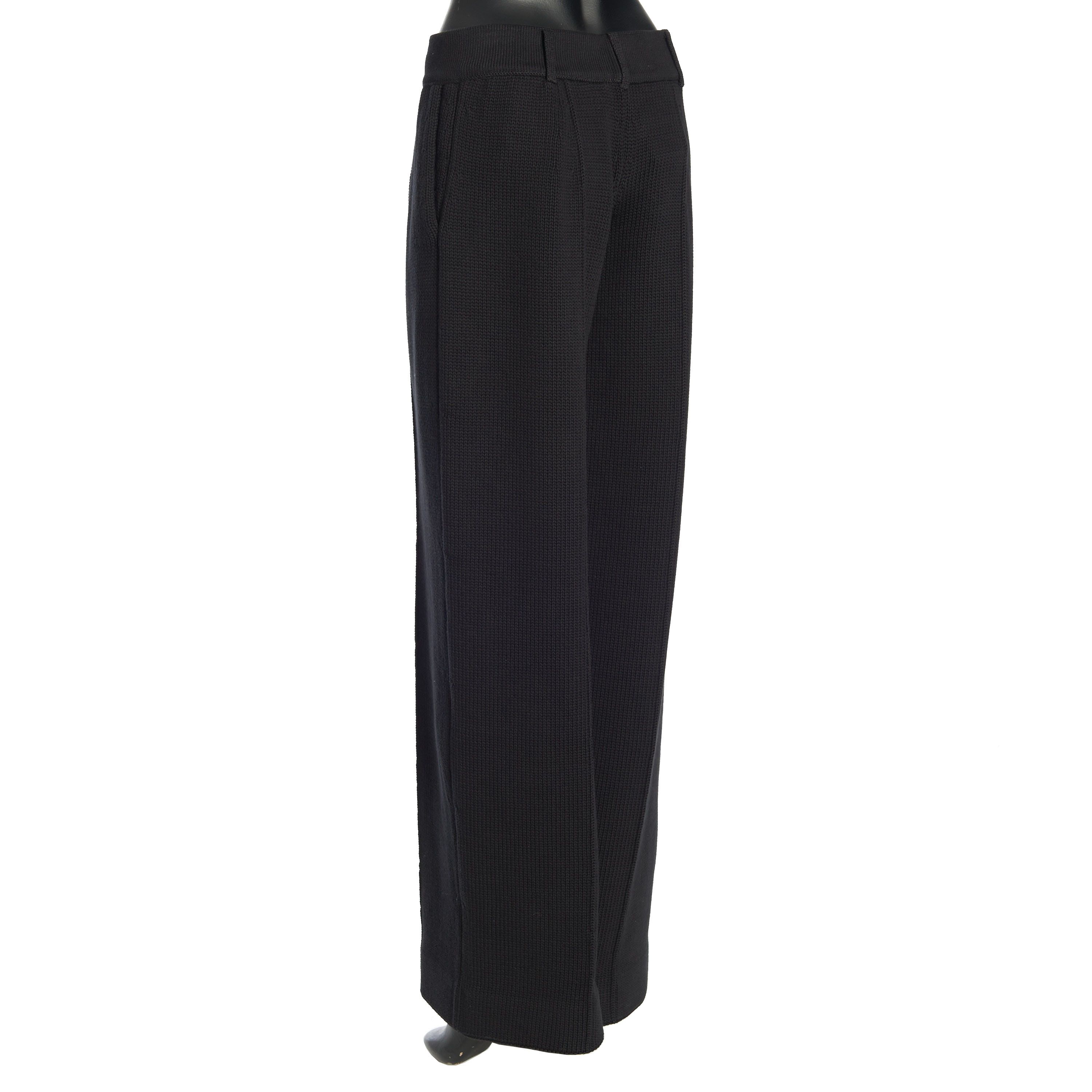Fendi Knitted Trousers In Black Cotton Blend Size 30" / US 8 / IT 44 - 4 Thumbnail