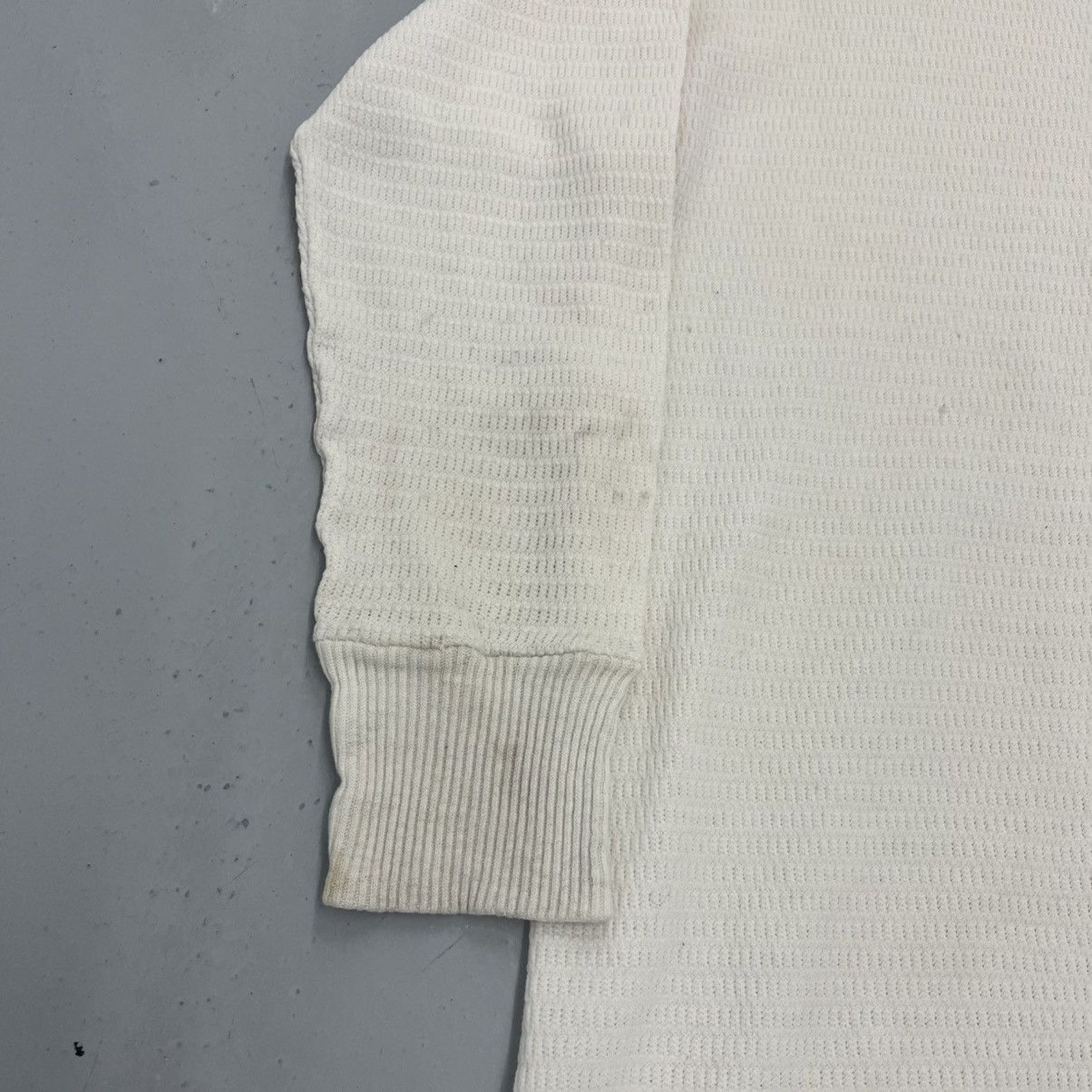 Hanes Vintage 70s Hanes White Long Sleeve Thermal Waffle Shirt Size US S / EU 44-46 / 1 - 2 Thumbnail