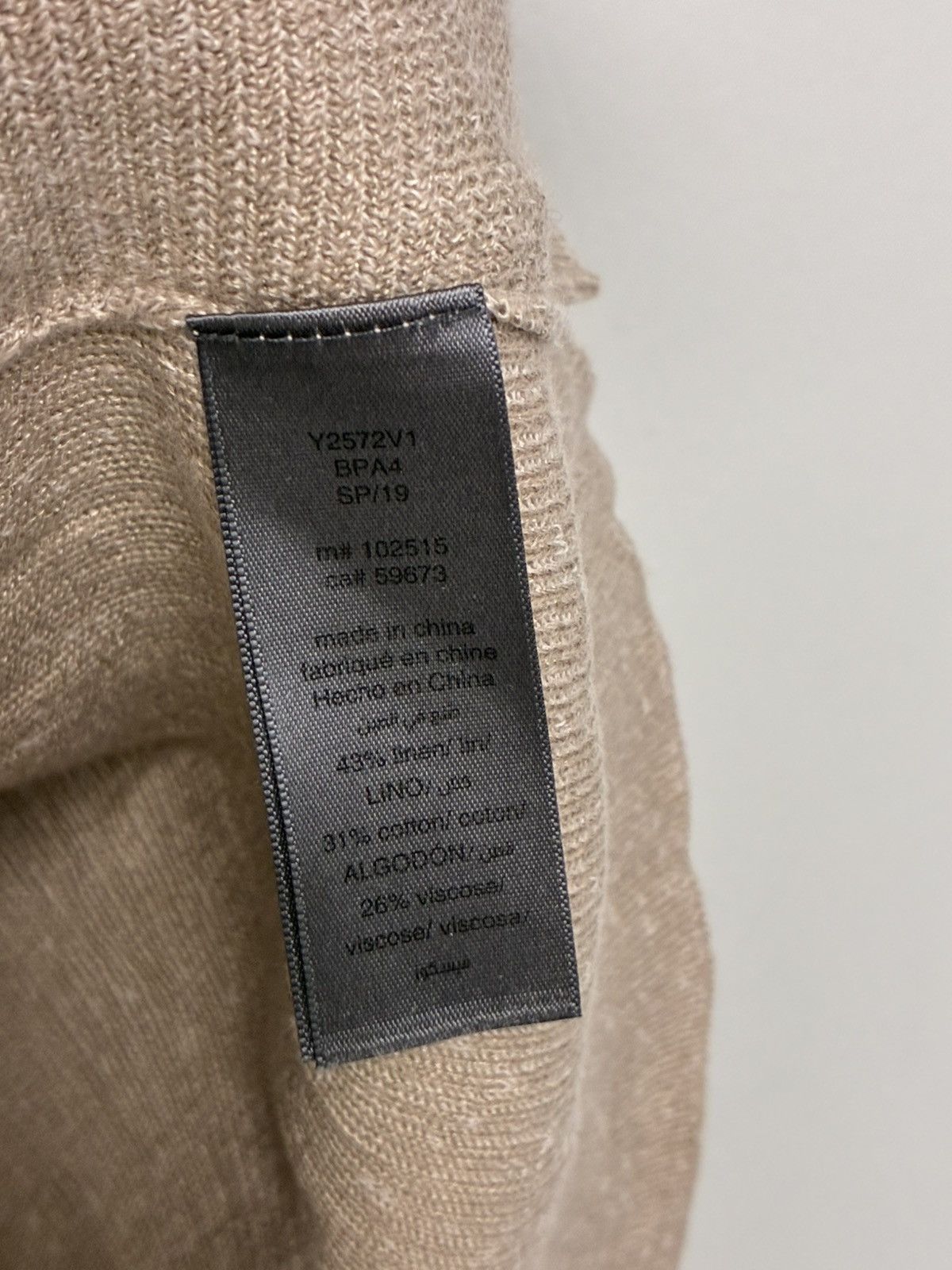 John Varvatos Linen Cotton V-Neck Sweater medium. Size US M / EU 48-50 / 2 - 5 Thumbnail