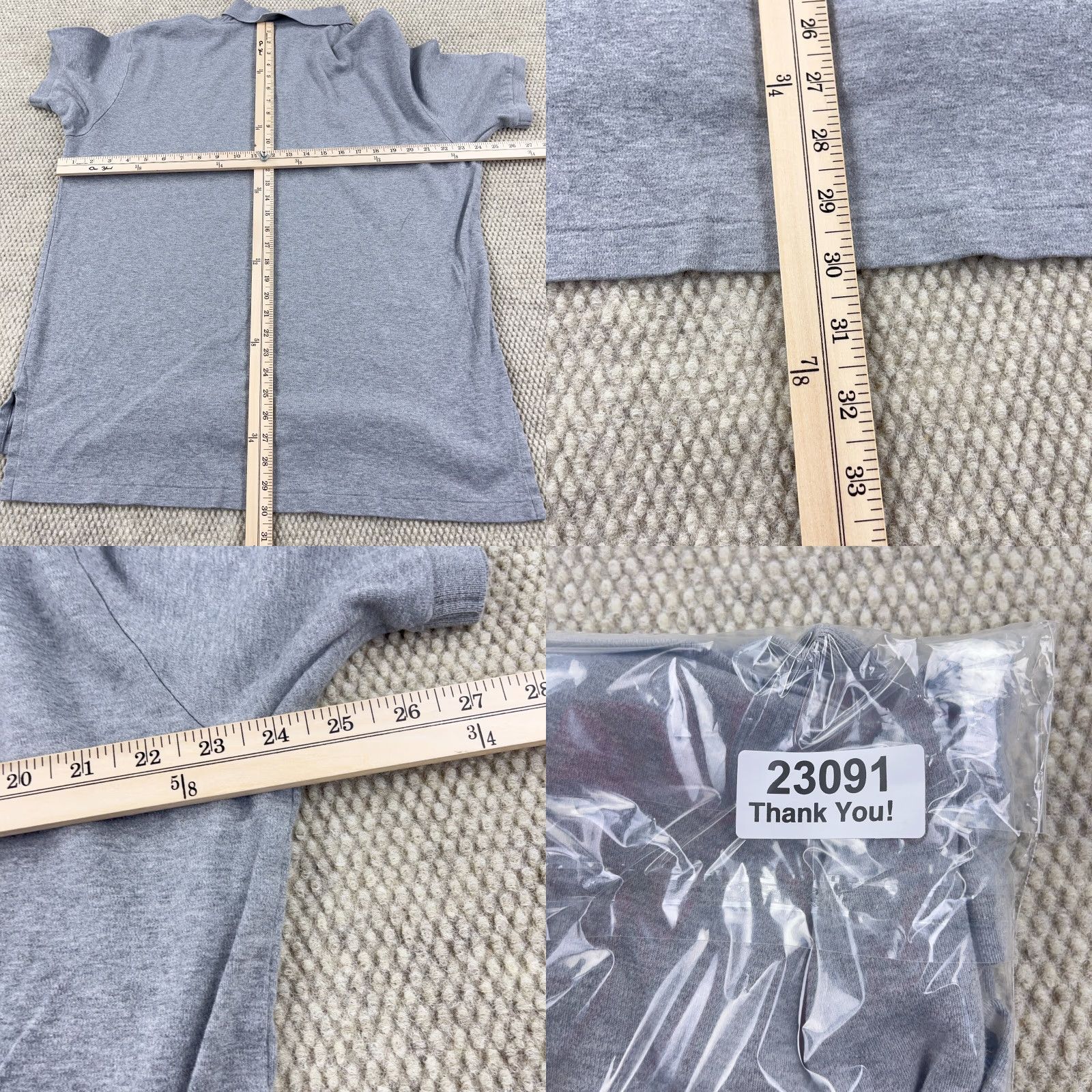 Polo Ralph Lauren VINTAGE Polo Ralph Lauren Polo Shirt Men XL Gray Blue Pony Fine Soft Touch Golf Adult Size US XL / EU 56 / 4 - 8 Thumbnail