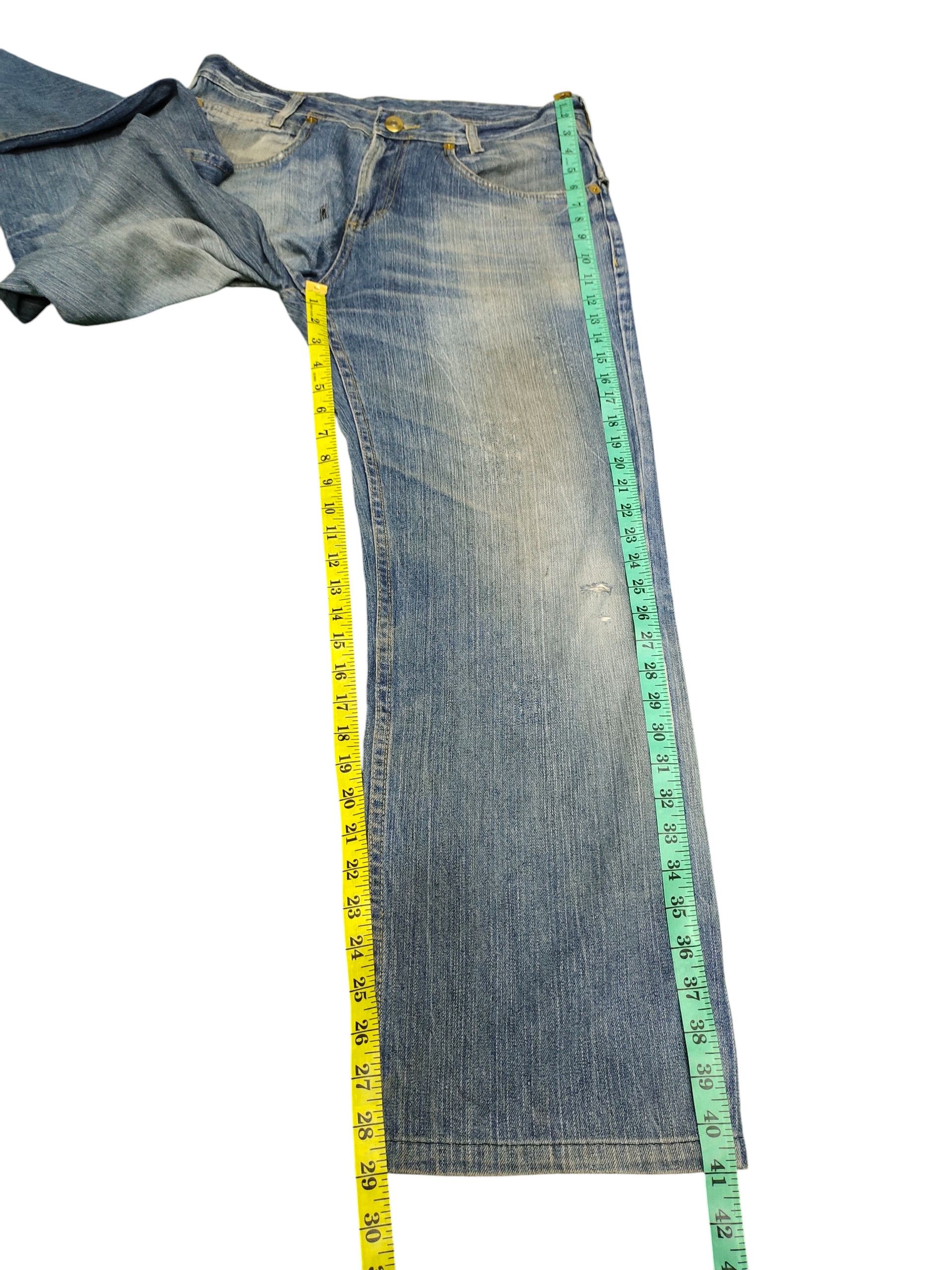 Comme des Garcons × Undercover Japanese Brand Zipper Pocket Clawmark Distress Denim Jeans Size US 34 / EU 50 - 15 Thumbnail
