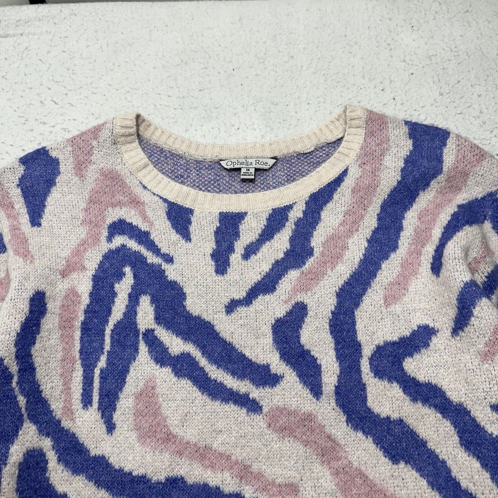 Other Ophelia Roe 3X Crewneck Pullover Sweater Heavyweight Pastel Size 3XL / US 20-22 - 2 Thumbnail