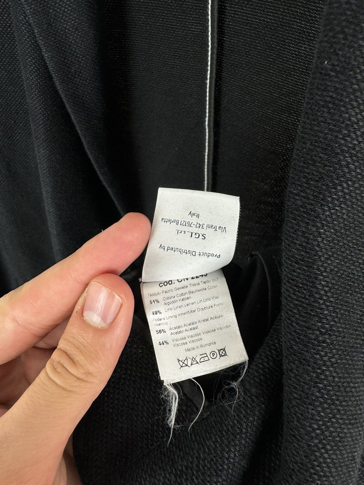 Circolo 1901 Circolo 1901 Cotton/Linen Black Blazer Jacket Size 52 Size 52R - 10 Thumbnail