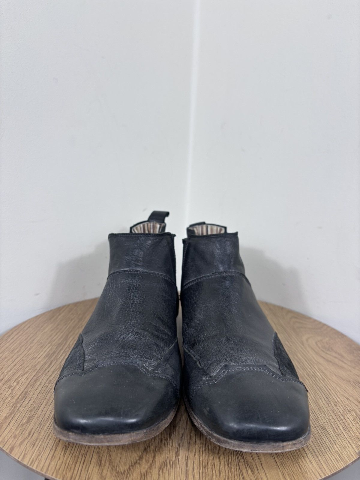 MoMA Moma Men’s Italian Black Leather Cap Toe Chelsea Boots Size US 9 / EU 42 - 6 Thumbnail