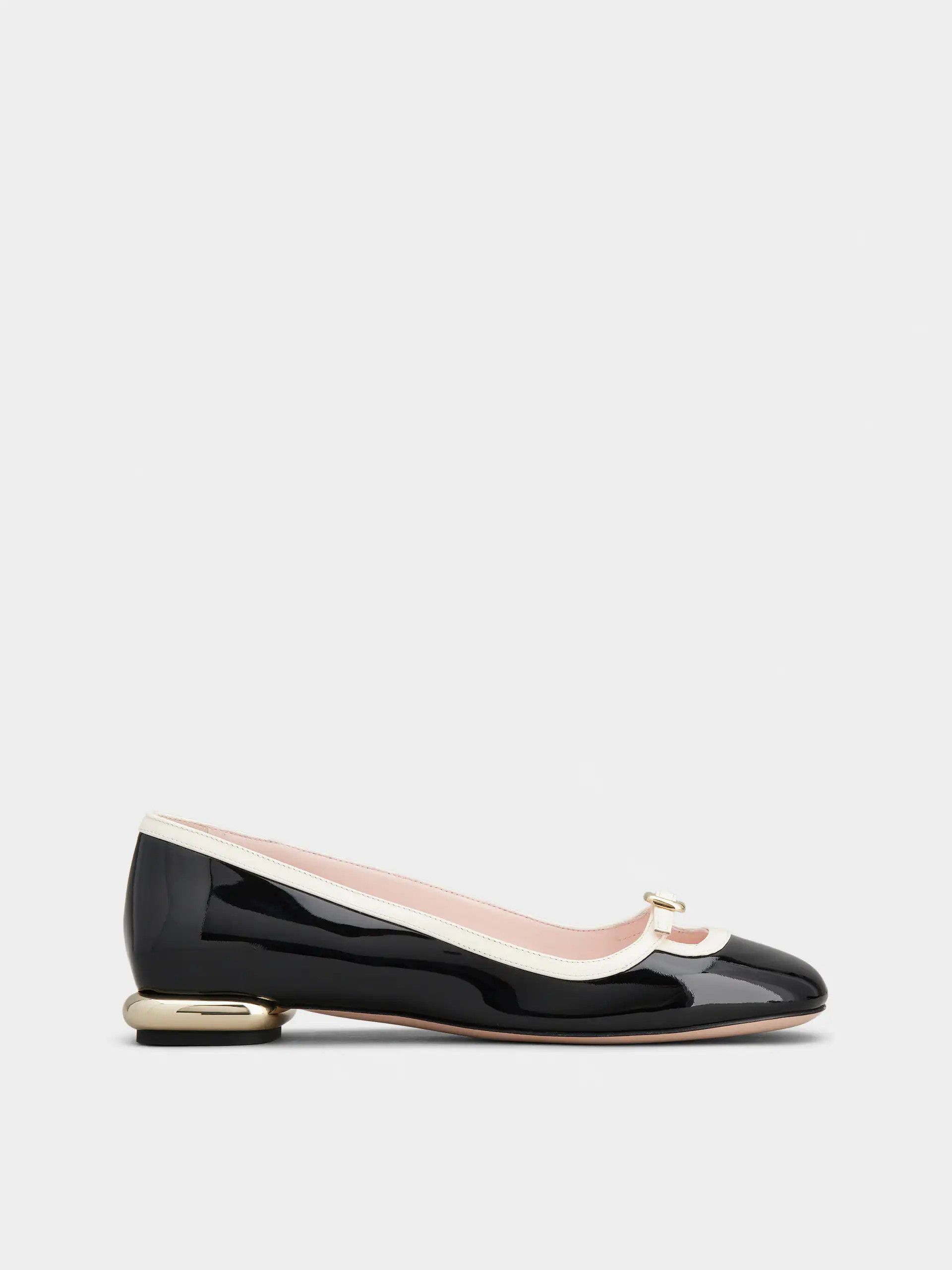 Roger Vivier o1s22i1n0824 Viv' Podium Ballerinas Flats in Black Size US 7 / IT 37 - 1 Thumbnail