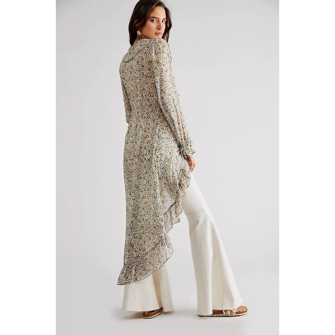 Free People NWT Free People Gigi Printed Maxi Top $198 SMALL Ivory Size S / US 4 / IT 40 - 5 Thumbnail