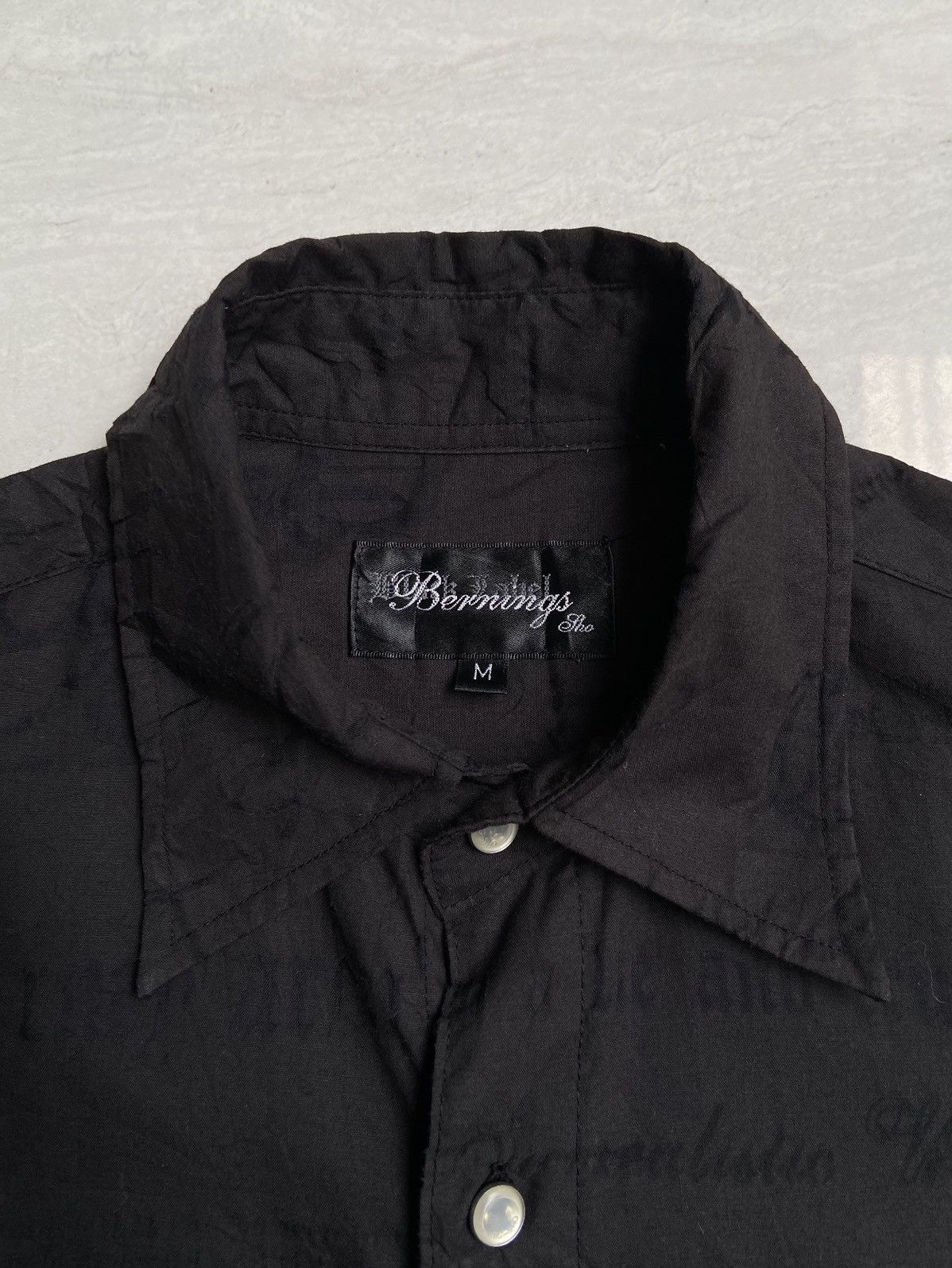 Designer × Japanese Brand BERNINGS SHO Black Shirt Size US S / EU 44-46 / 1 - 5 Thumbnail