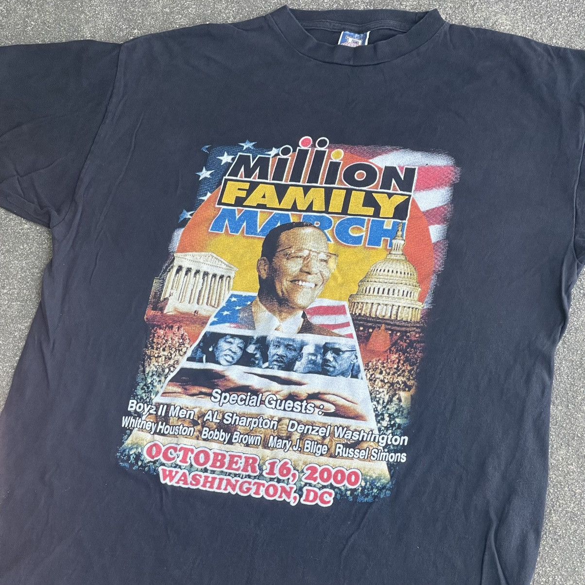 Rap Tees × Vintage VTG Million Family March Washington, DC Graphic T-Shirt XL Size US XL / EU 56 / 4 - 1 Thumbnail