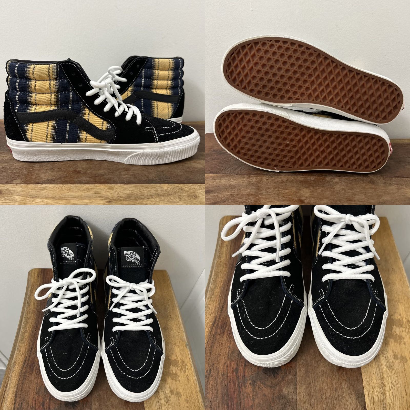 Vans VANS SK8-Hi High Top Canvas Skateboard Shoes Black Unisex Adults Mens Womens 508731 Size 7 Men's / 8.5 Women's Size M / US 6-8 / IT 42-44 - 8 Thumbnail