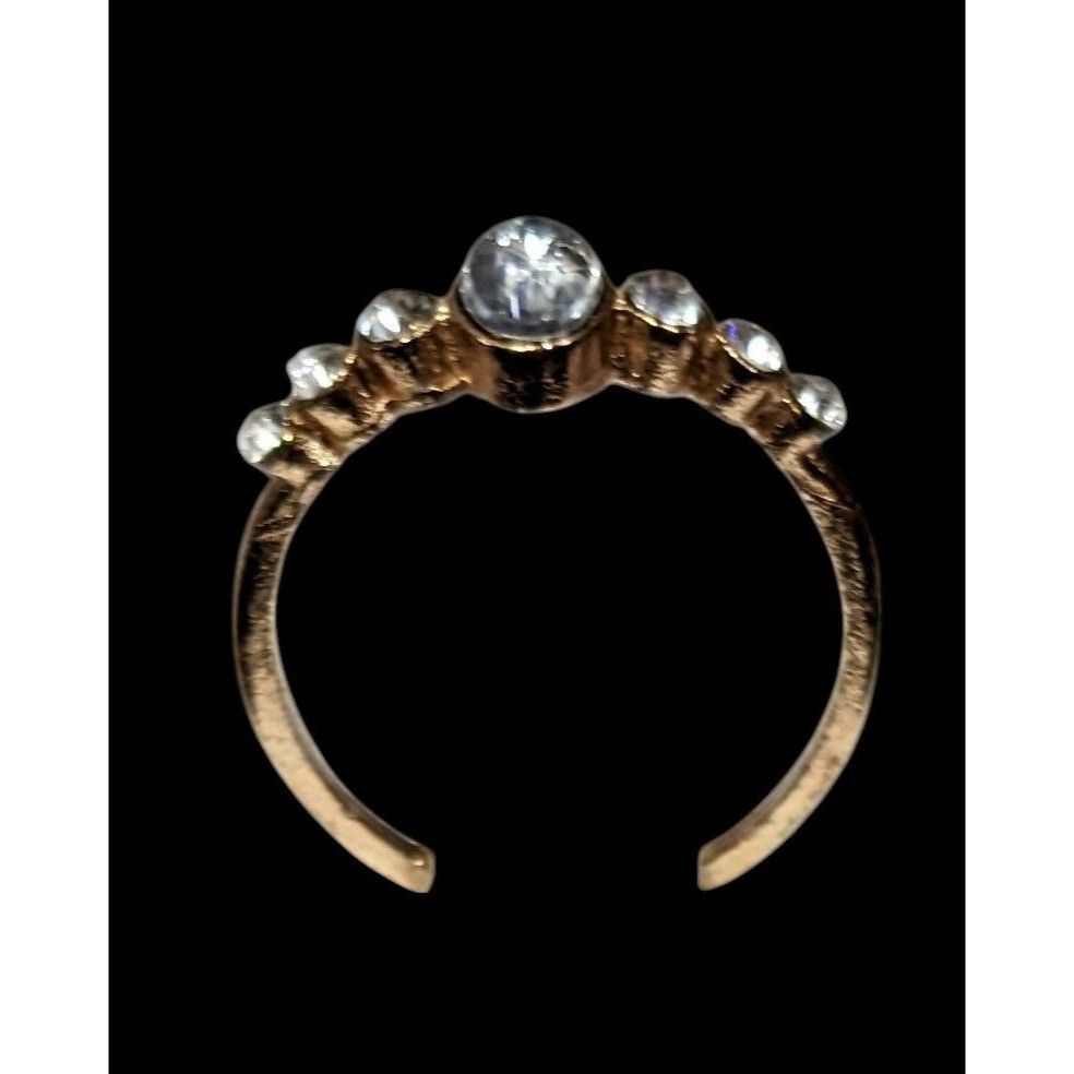 Other Elegant Glam Gold Tone Clear Gemmed Ring Size 7 1/4 Size ONE SIZE - 7 Thumbnail