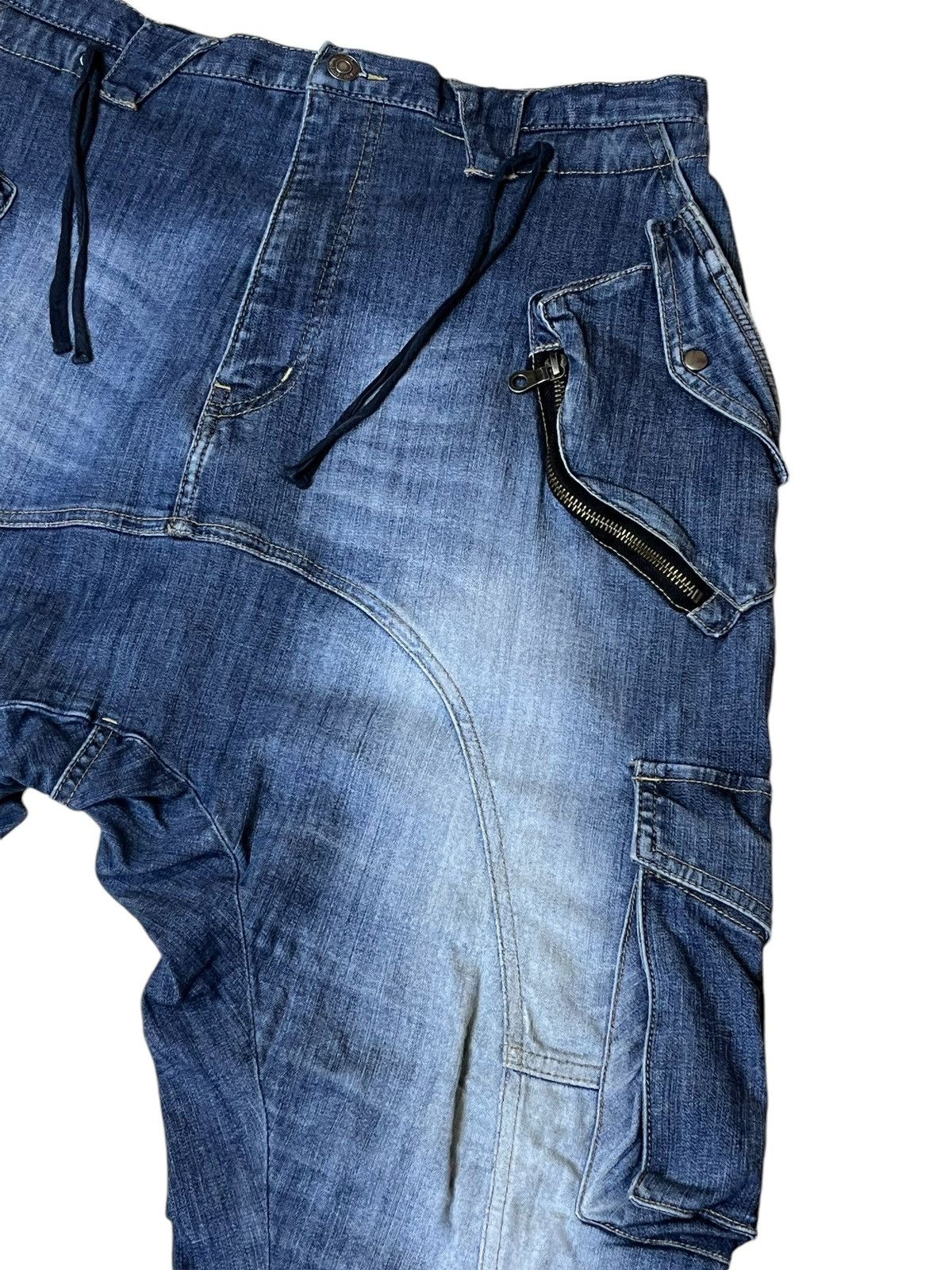 PPFM SICK🔥JAPANESE BRAND PPFM DROP CROTCH MULTIPOCKET JEANS Size US 33 - 3 Thumbnail