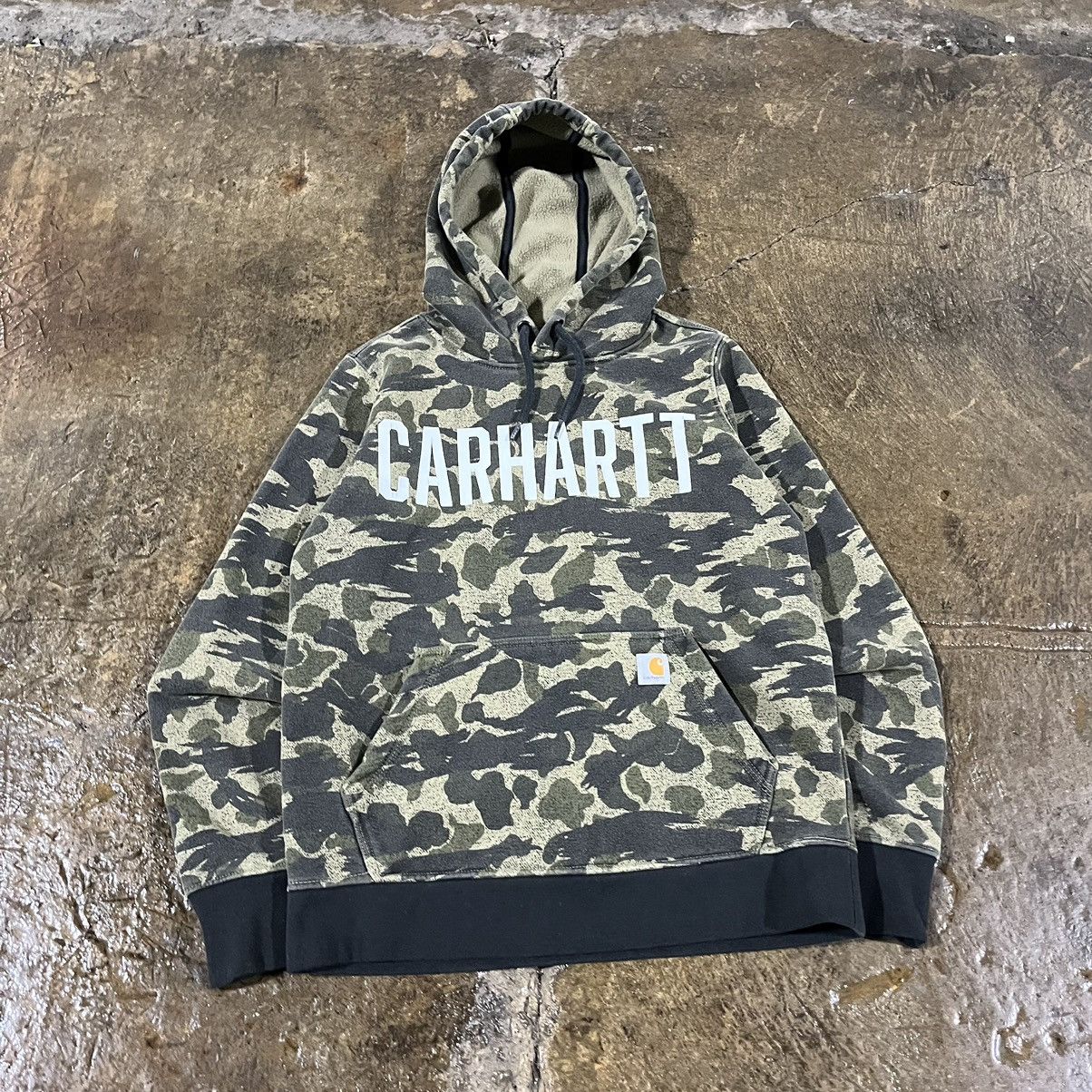 Carhartt Carhartt Camo Y2K Logo Hoodie Essential Skater Size Small Size US S / EU 44-46 / 1 - 2 Thumbnail