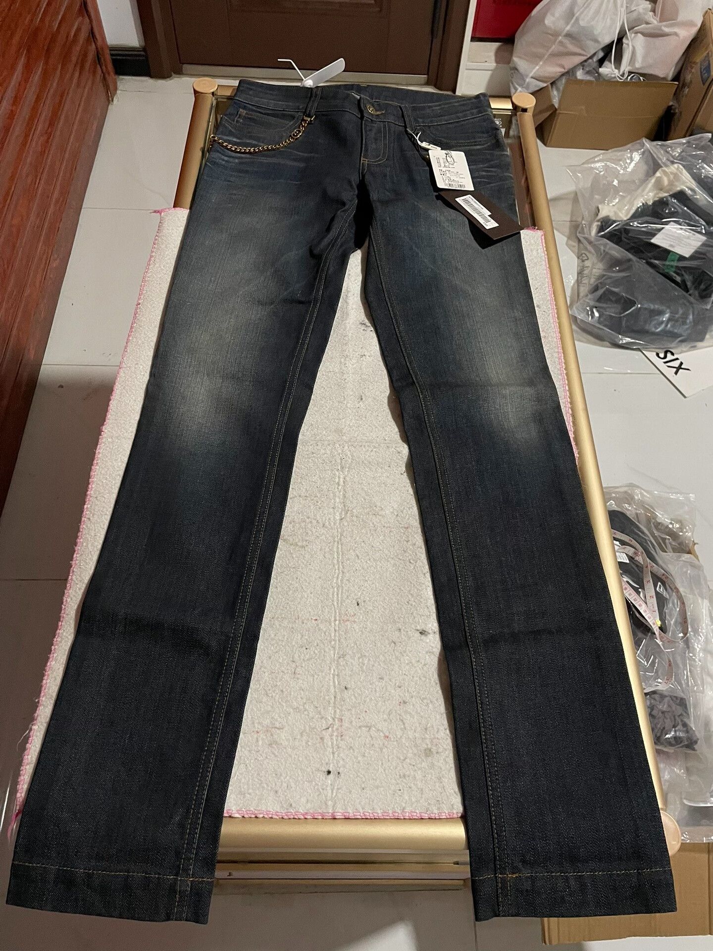 Gucci Gucci Jeans with Chain Decoration Size US 27 - 1 Thumbnail