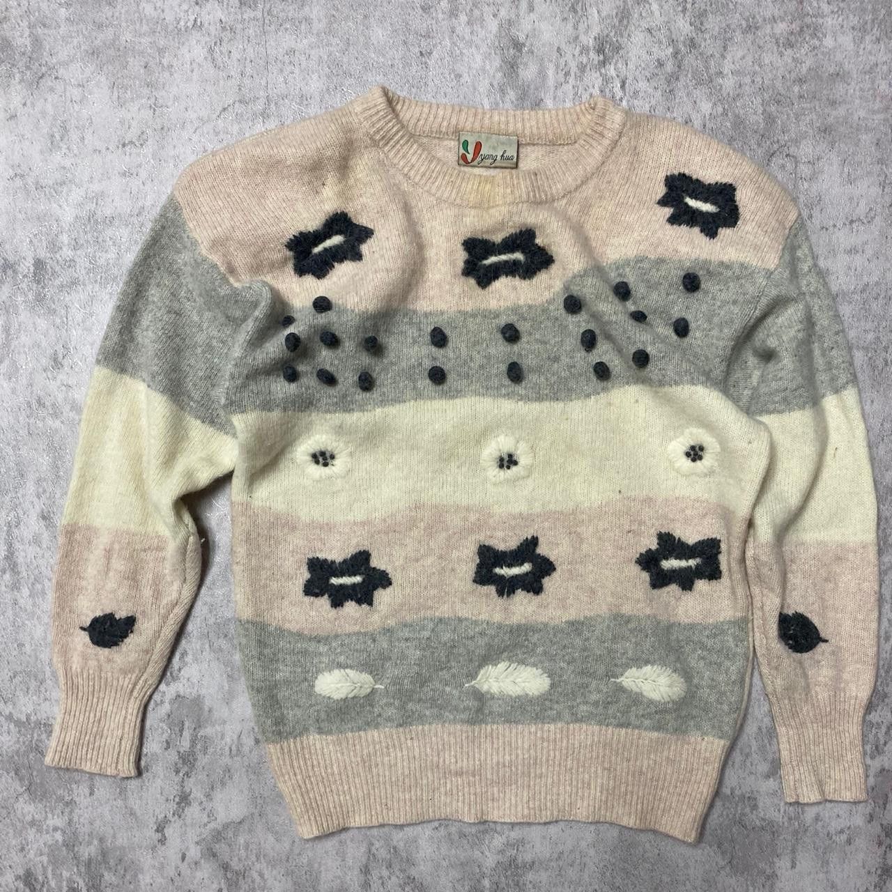 Other Cream and black vintage 70s knit sweater knit #70sfashion Size S / US 4 / IT 40 - 1 Thumbnail