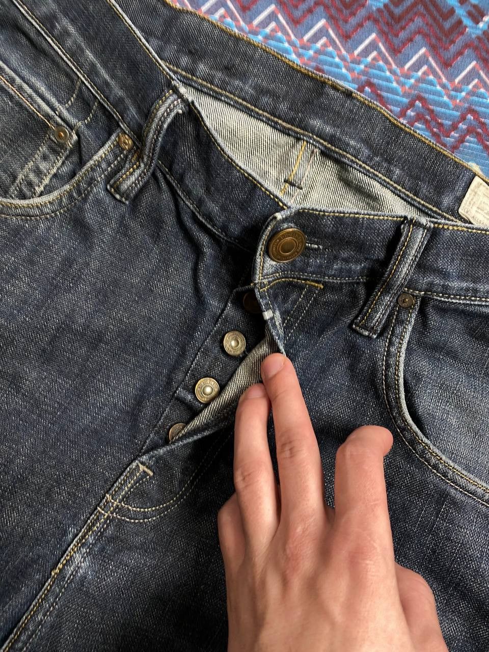 Allsaints jeans pants Y2K Allsaints 3D vintage w32 streetwear Size US 32 / EU 48 - 9 Thumbnail