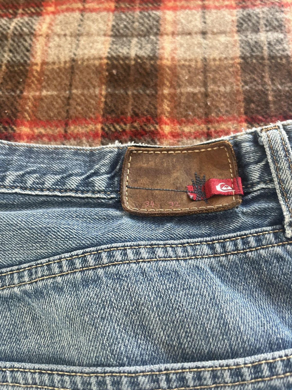 Quiksilver Vintage 2000’s Quiksilver Grunge Skater Flare Blue Jeans 34 Size US 34 / EU 50 - 11 Thumbnail