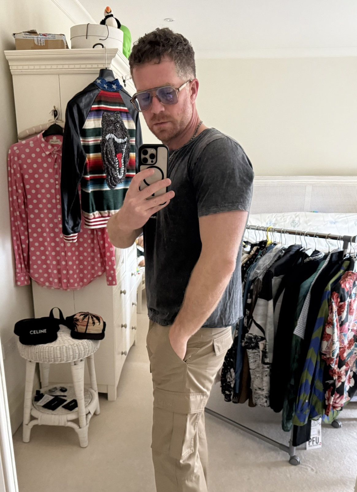 Saint Laurent Paris SS19 Saint Laurent Rive Gauche logo acid wash T shirt grail Size US S / EU 44-46 / 1 - 4 Thumbnail