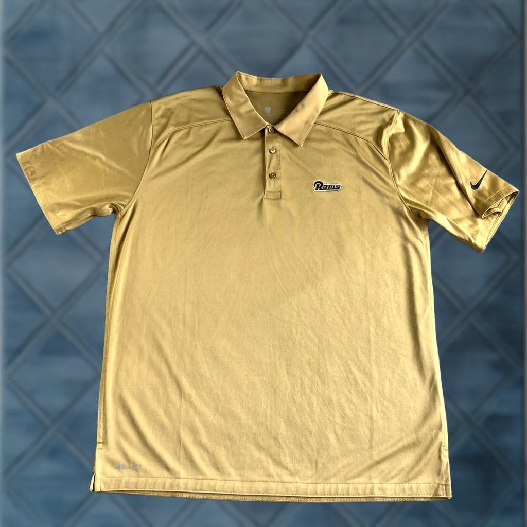 Nike Nike Rams Polo Shirt Mens L Brown Bronze Dri-Fit NFL Football Shirt Size US L / EU 52-54 / 3 - 1 Thumbnail