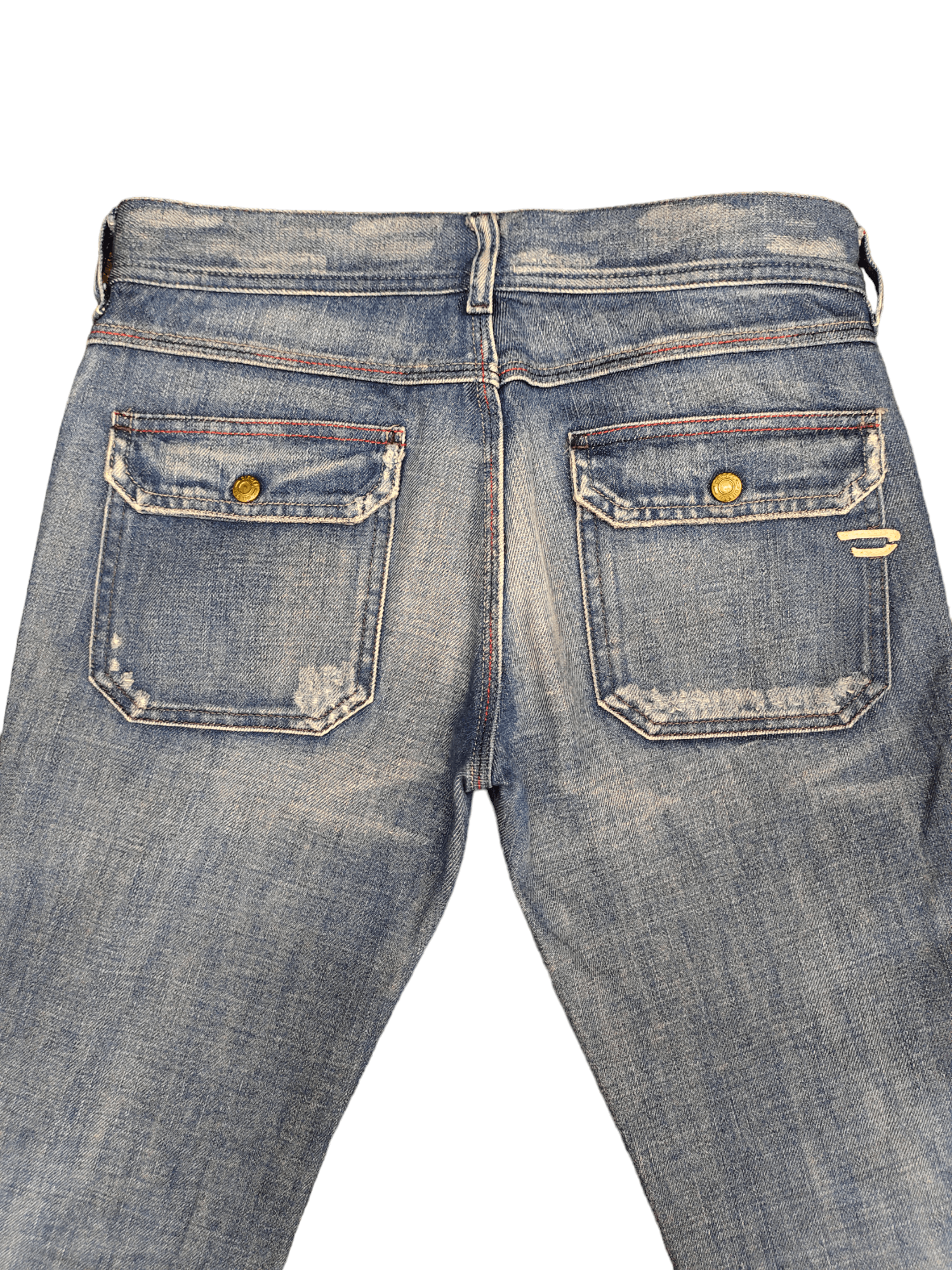 Diesel Flare Jeans Diesel Distress Denim Boot Cut Streetwear Size US 27 - 13 Thumbnail