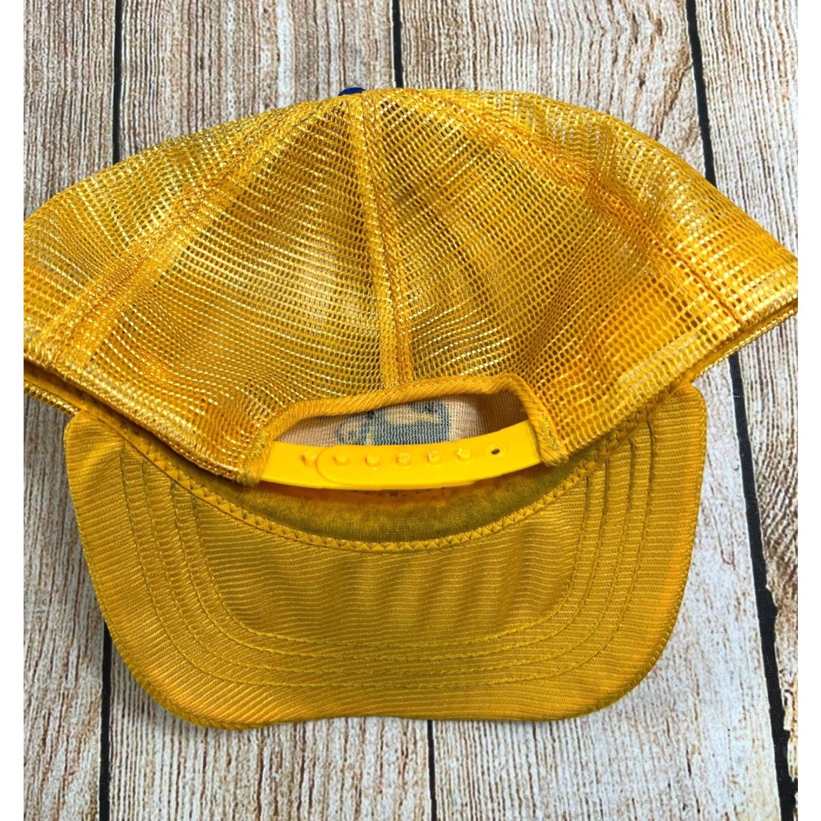 Vintage VINTAGE NRA Donkey Hat Yellow Snapback — Men One Size, Yellow, Foam Missing, Stains, Pre owned Size ONE SIZE - 6 Thumbnail