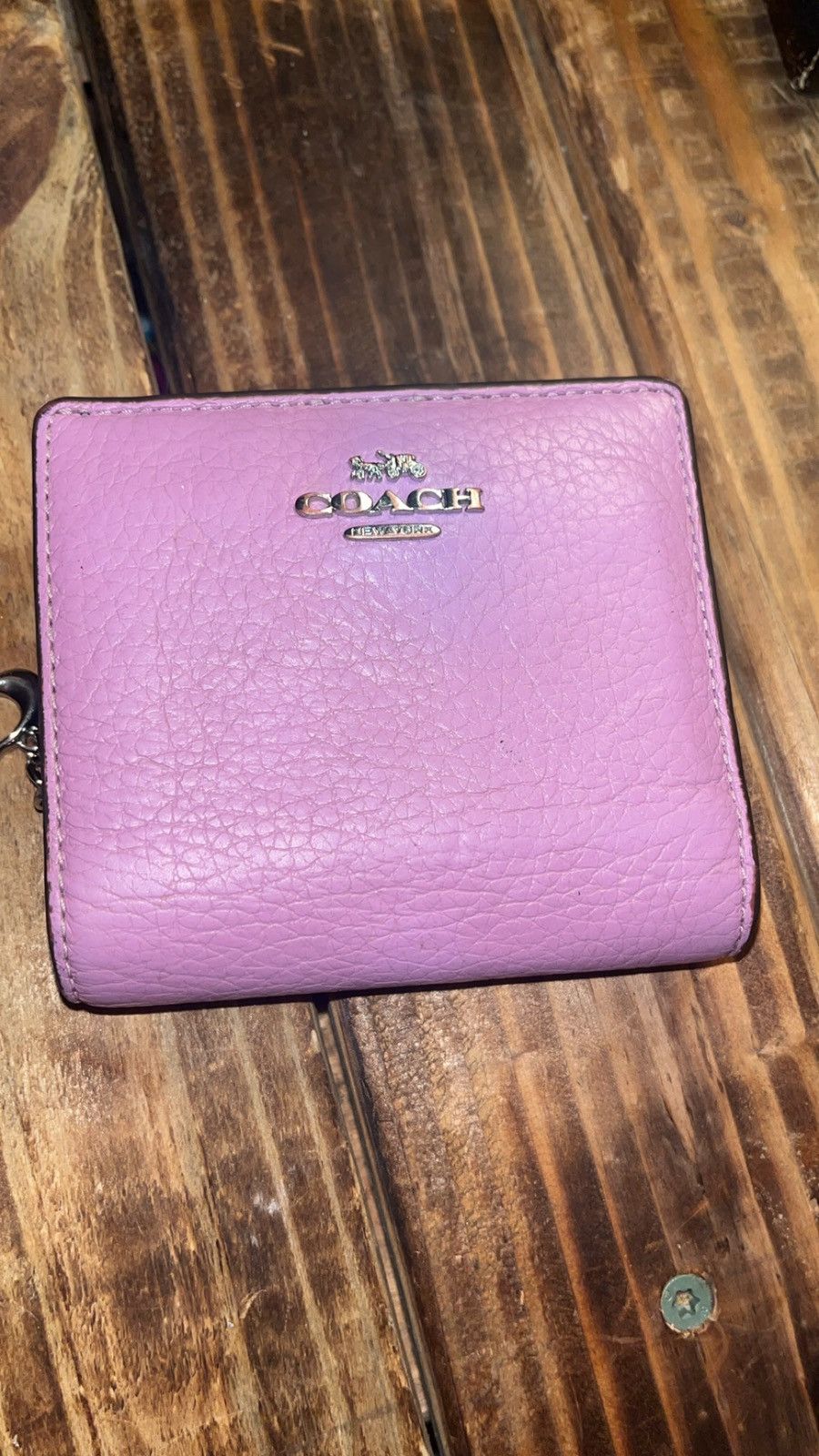 COACH #6390 NWT MSRP$198 CORNER shops ZIPPER LEATHER IN MANGO MEDIUM WALLET PURSE