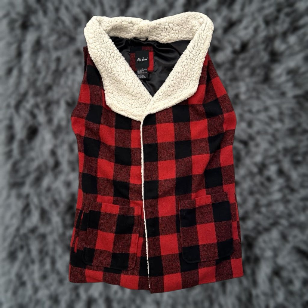 Lumberjack VINTAGE My Jane Buffalo Plaid Winter Vest L Wool Blend Y2K Cabincore Lumberjack Women Vest Red Wrapless Open Pockets Winter/Casual Regular Size L / US 10 / IT 46 - 1 Thumbnail