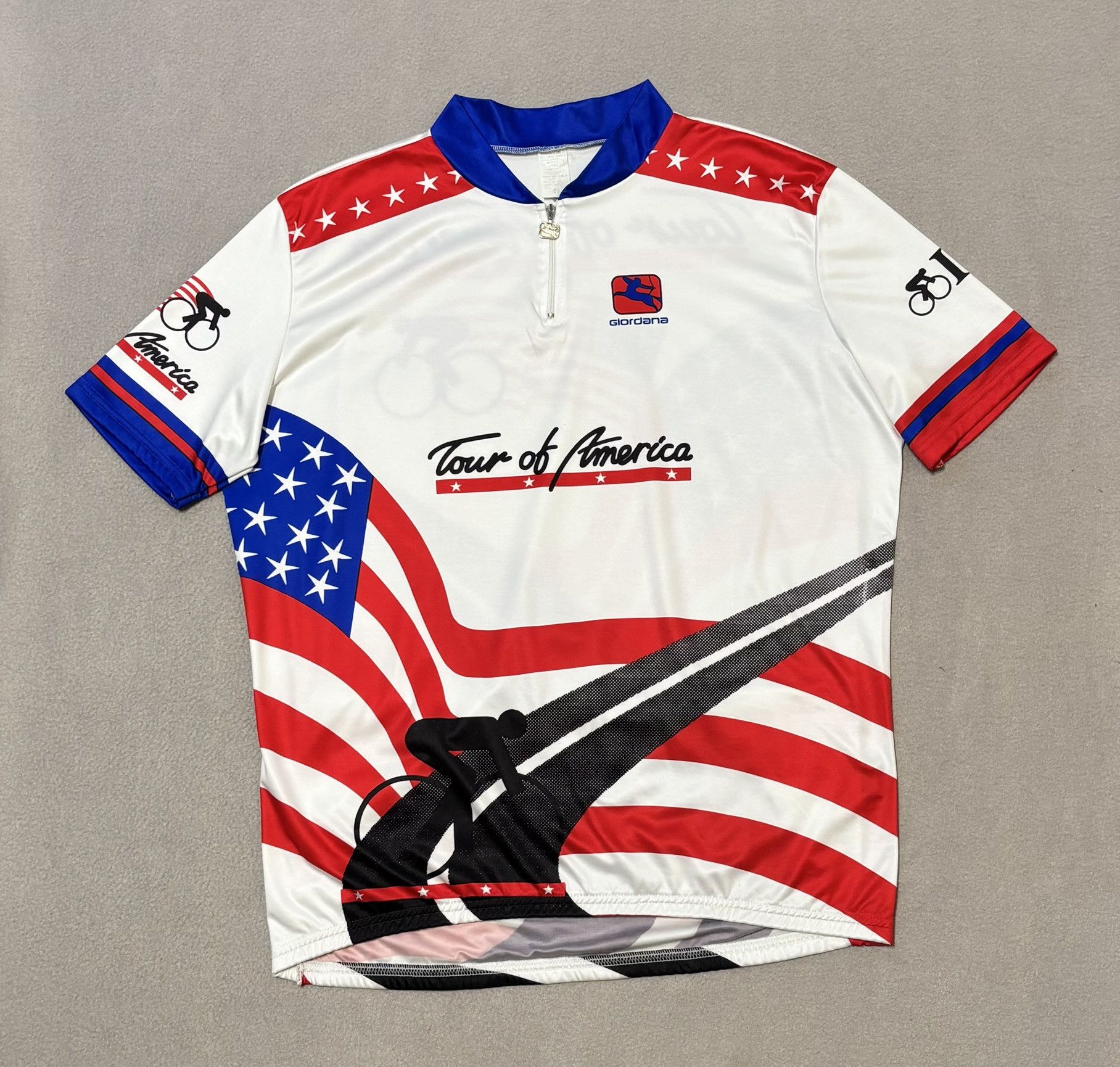 Other Giordana Tour of America Cycling Jersey Size XL Size US XL / EU 56 / 4 - 5 Thumbnail
