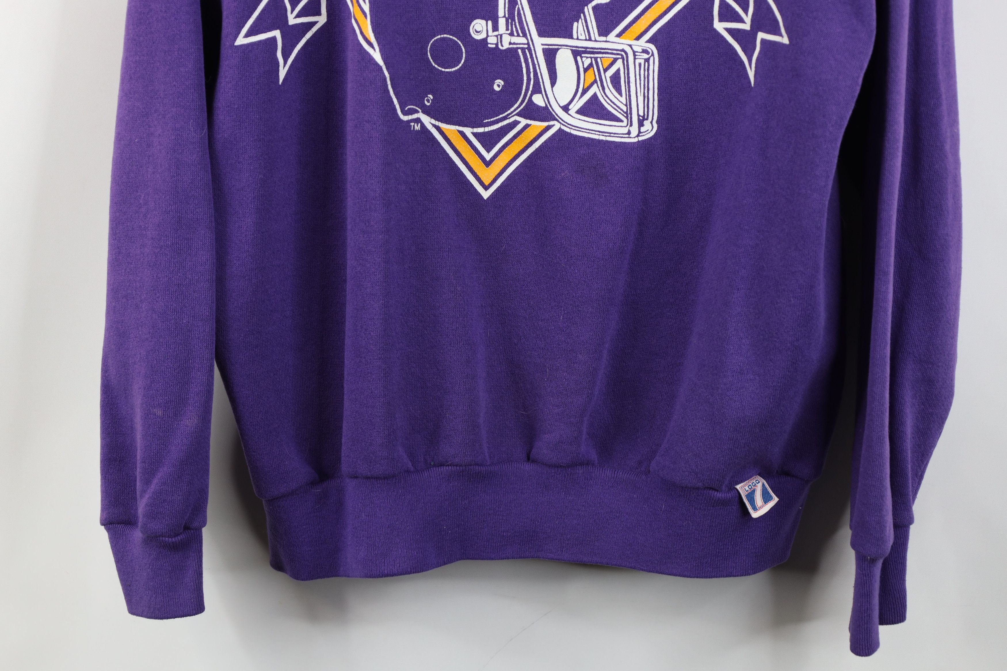 Vintage Vintage 90s Minnesota Vikings Crewneck Sweatshirt USA Size XL / US 12-14 / IT 48-50 - 3 Thumbnail