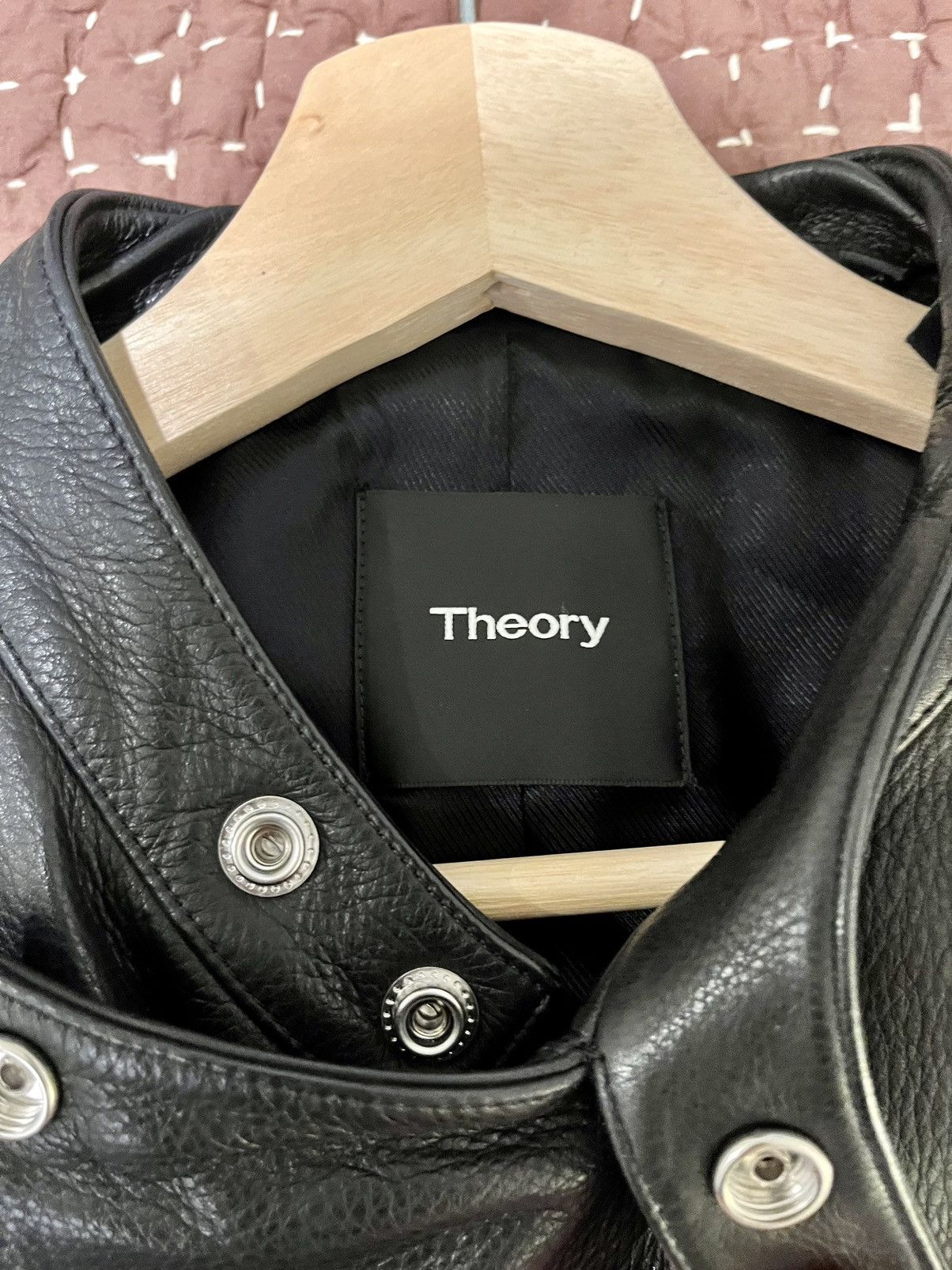 Theory Banded DB Leather Biker Size US M / EU 48-50 / 2 - 4 Thumbnail