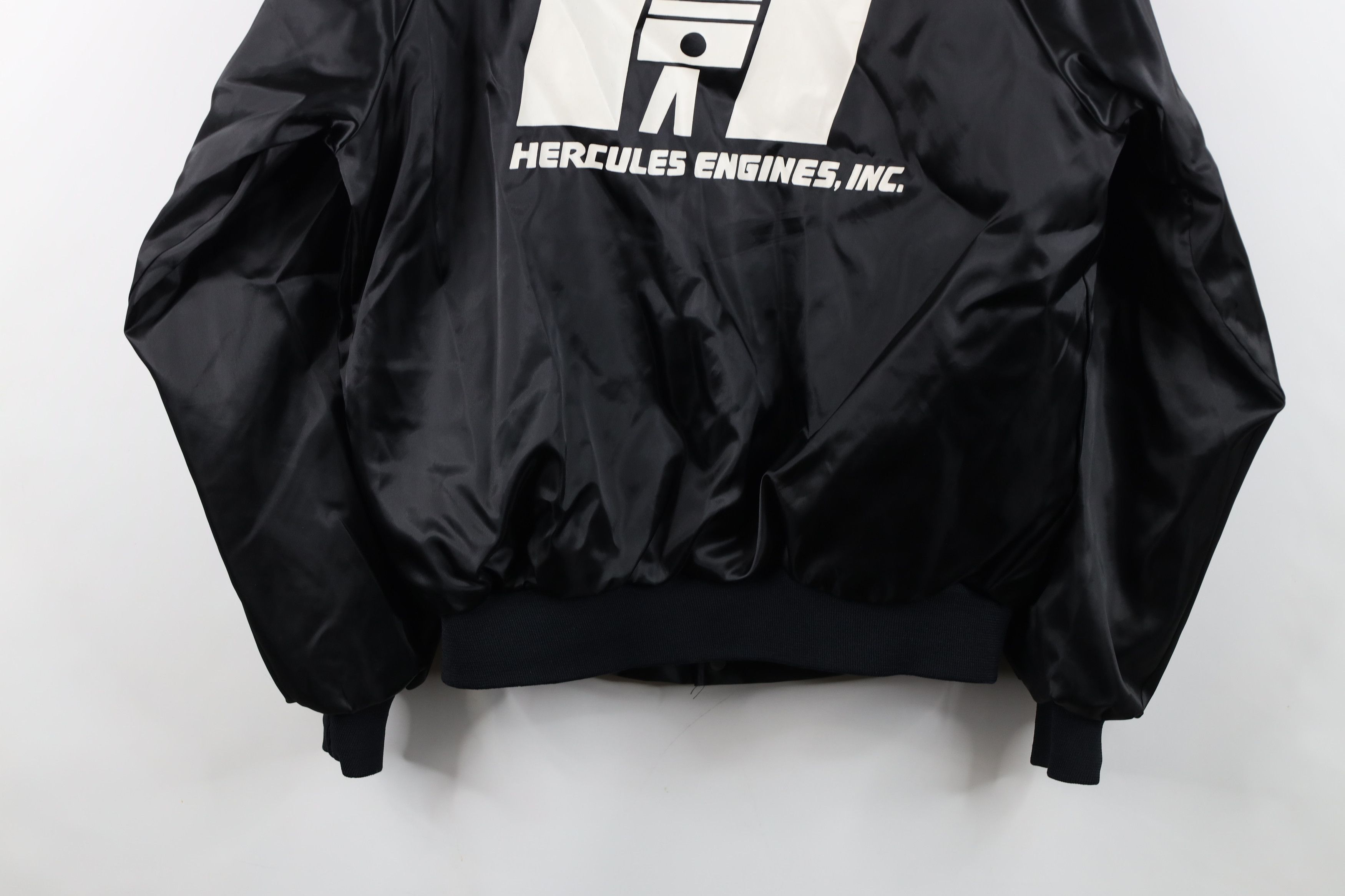 Vintage Vintage 80s Hercules Engines Racing Satin Bomber Jacket USA Size US L / EU 52-54 / 3 - 15 Thumbnail