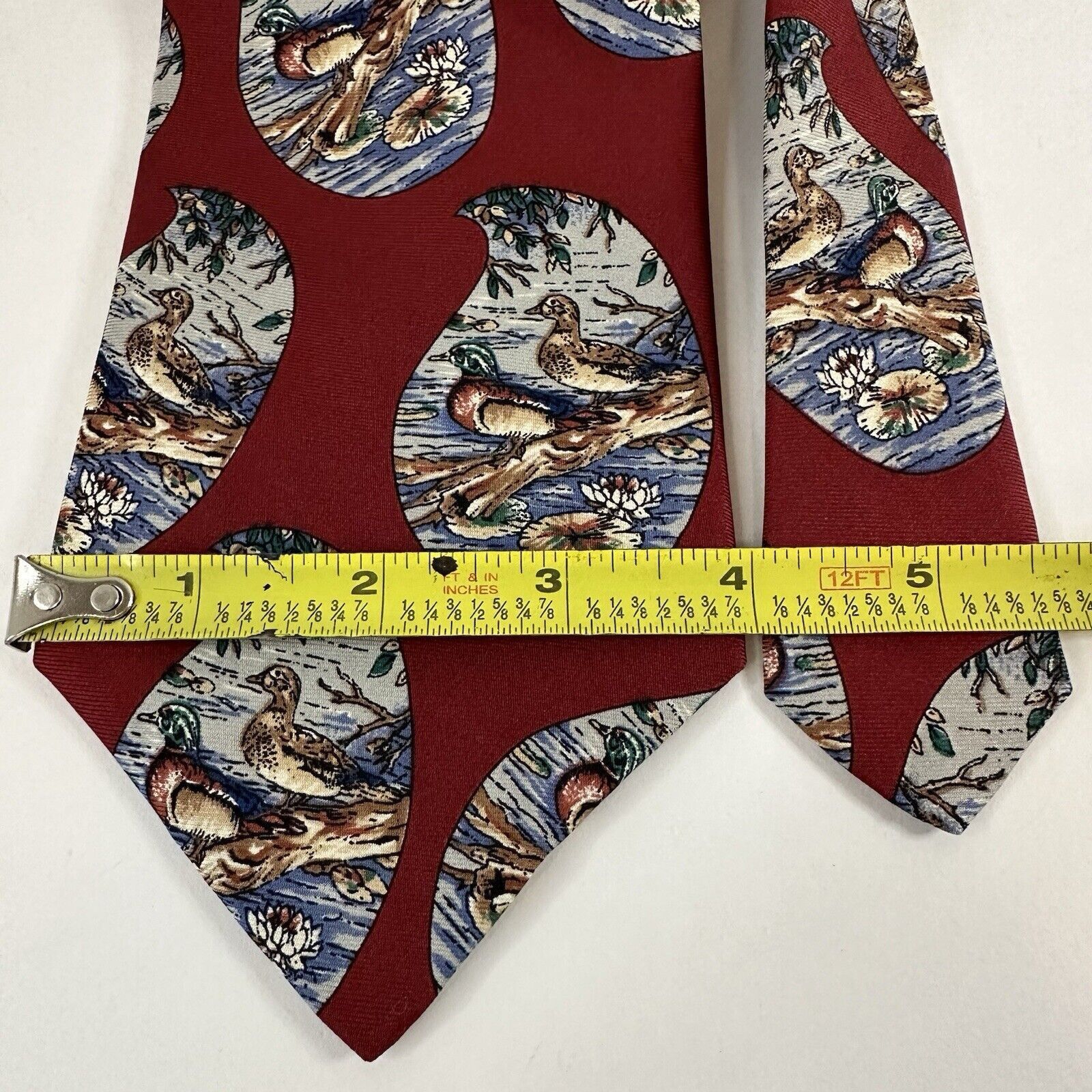 Other Ducks Unlimited Tie Silk USA Maroon Duck Preppy Classiccore Size ONE SIZE - 3 Thumbnail