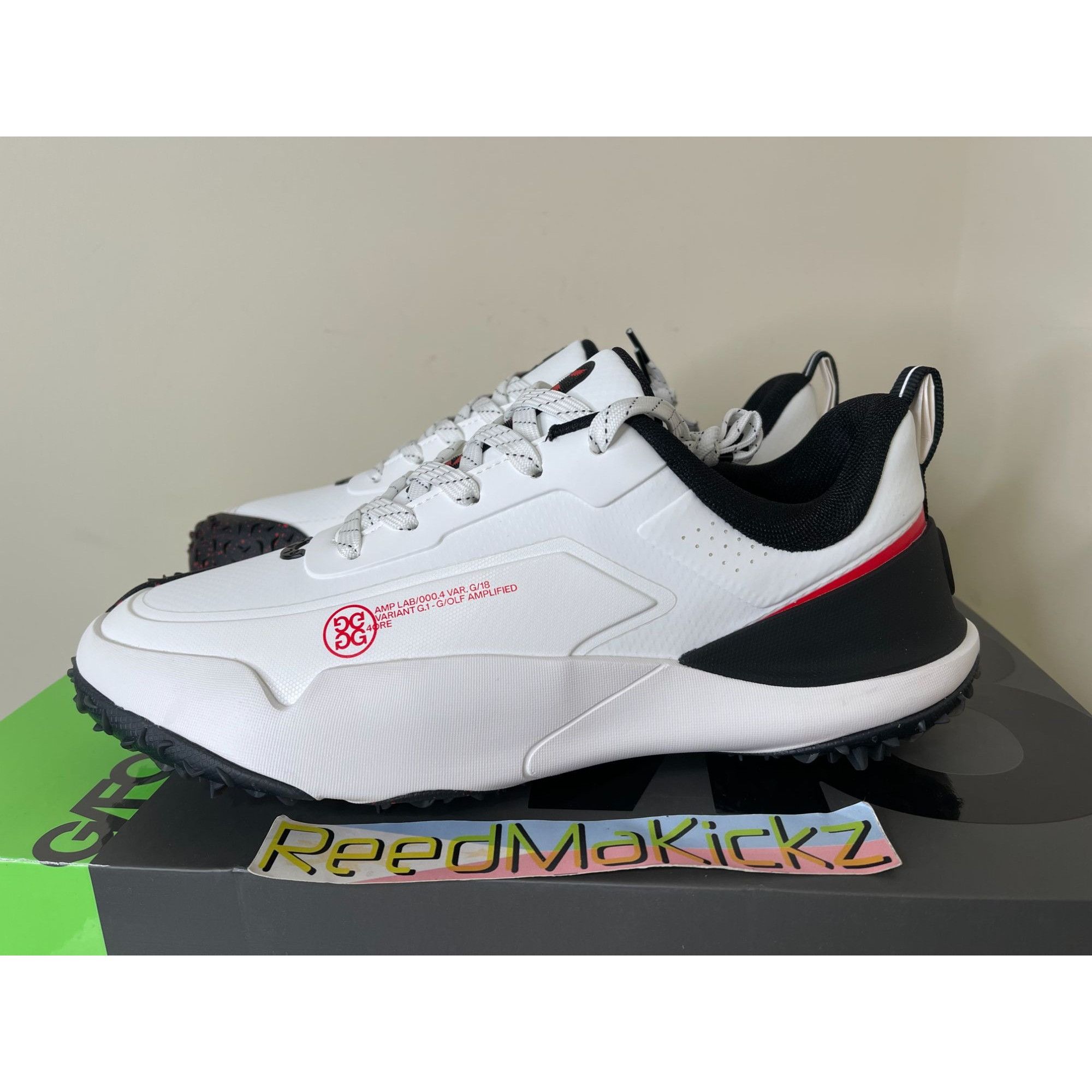 G/FORE G/18 WHITE SNOW ONYX GOLF SHOES MENS 10.5US
