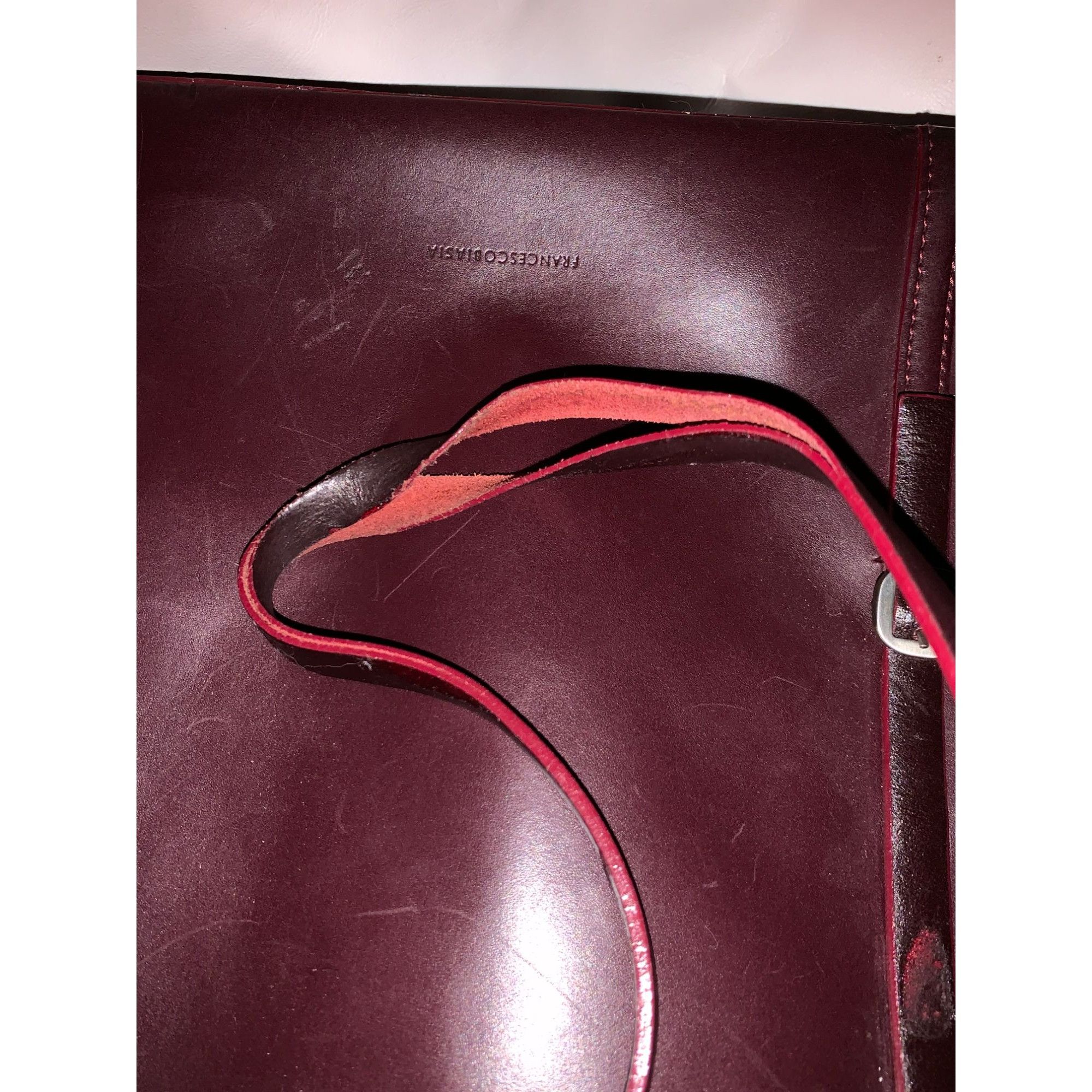 Vintage Francesco Biasia burgandy leather Purse (SEE PICTURES) Size ONE SIZE - 4 Thumbnail