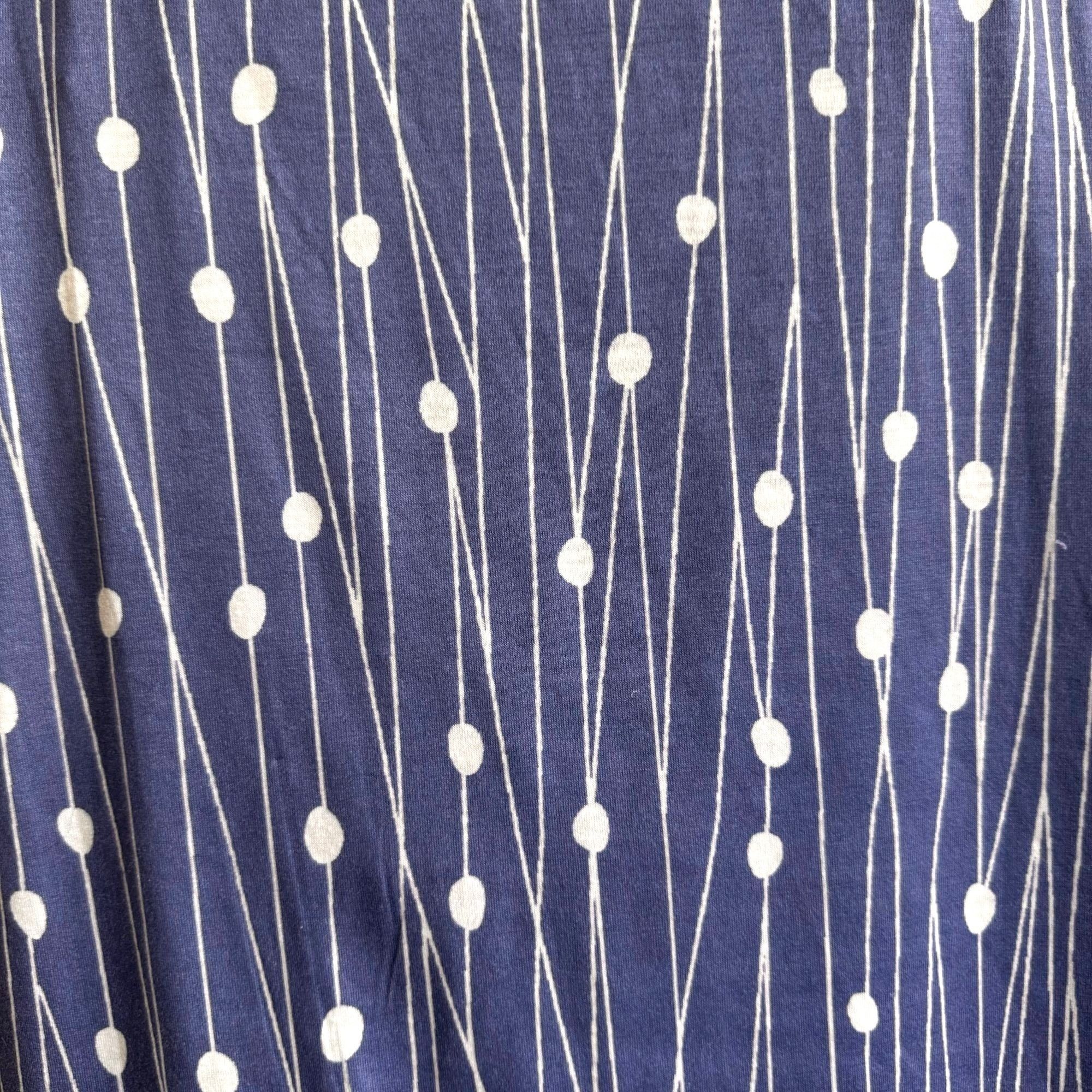 Other NoraCora Tunic Top XL Blue White Polkadot Jersey Fabric Bu Size XL / US 12-14 / IT 48-50 - 11 Thumbnail