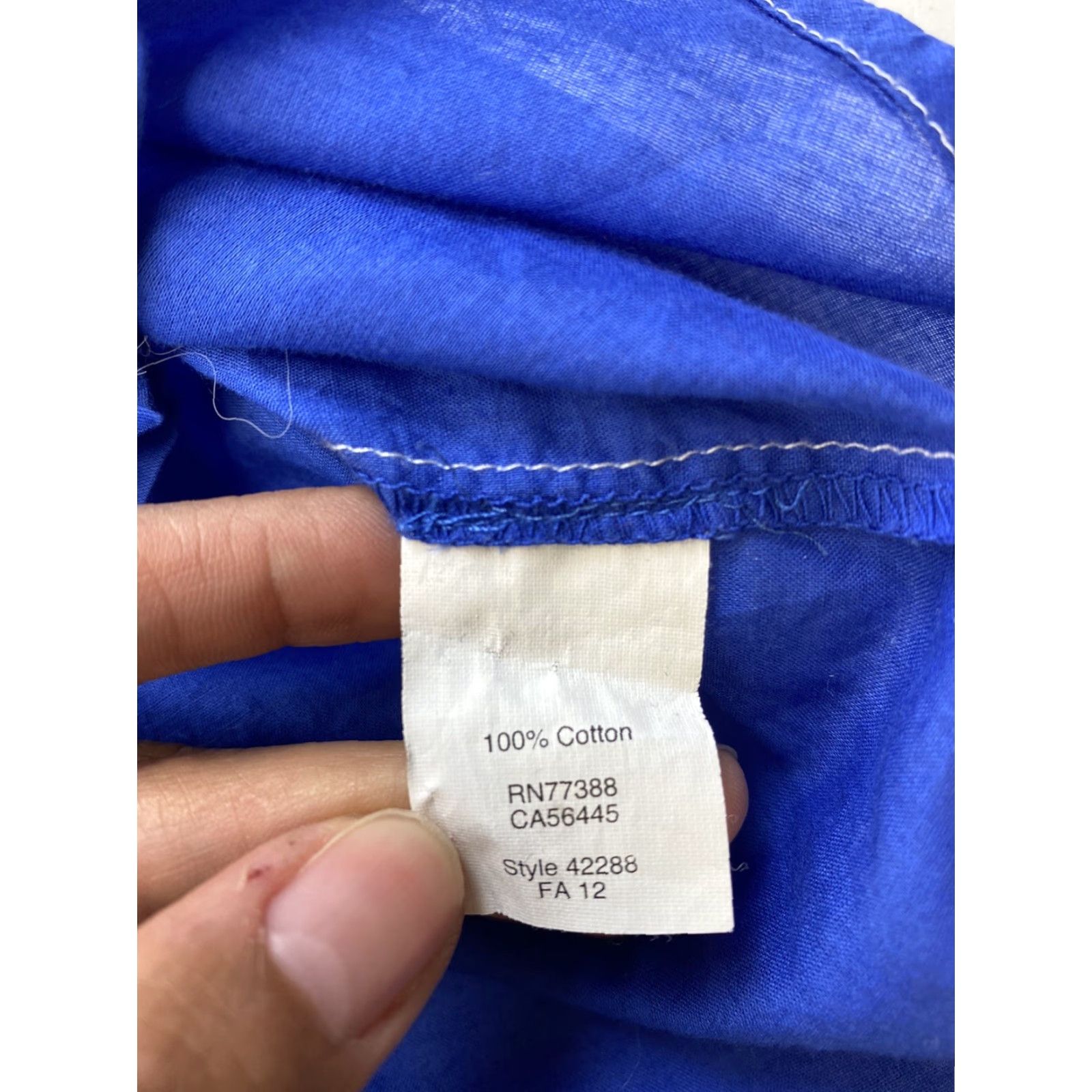 J.Crew J.CREW Button-Up Shirt Womens 0 Blue Long Sleeve Collared Shirt Womens 0 Blue J.CREW Shirt Womens Blue 0 Size XS / US 0-2 / IT 36-38 - 4 Thumbnail