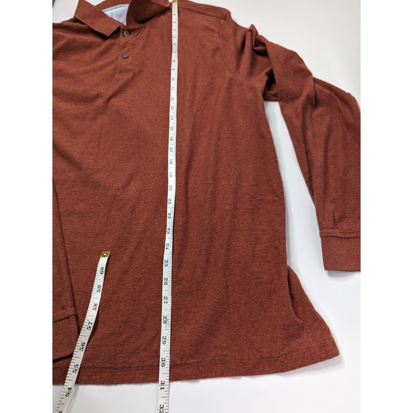 Tasso Elba Tasso Elba Polo Shirt Long Sleeve Mens XL 100% Cotton Red Size US XL / EU 56 / 4 - 5 Thumbnail