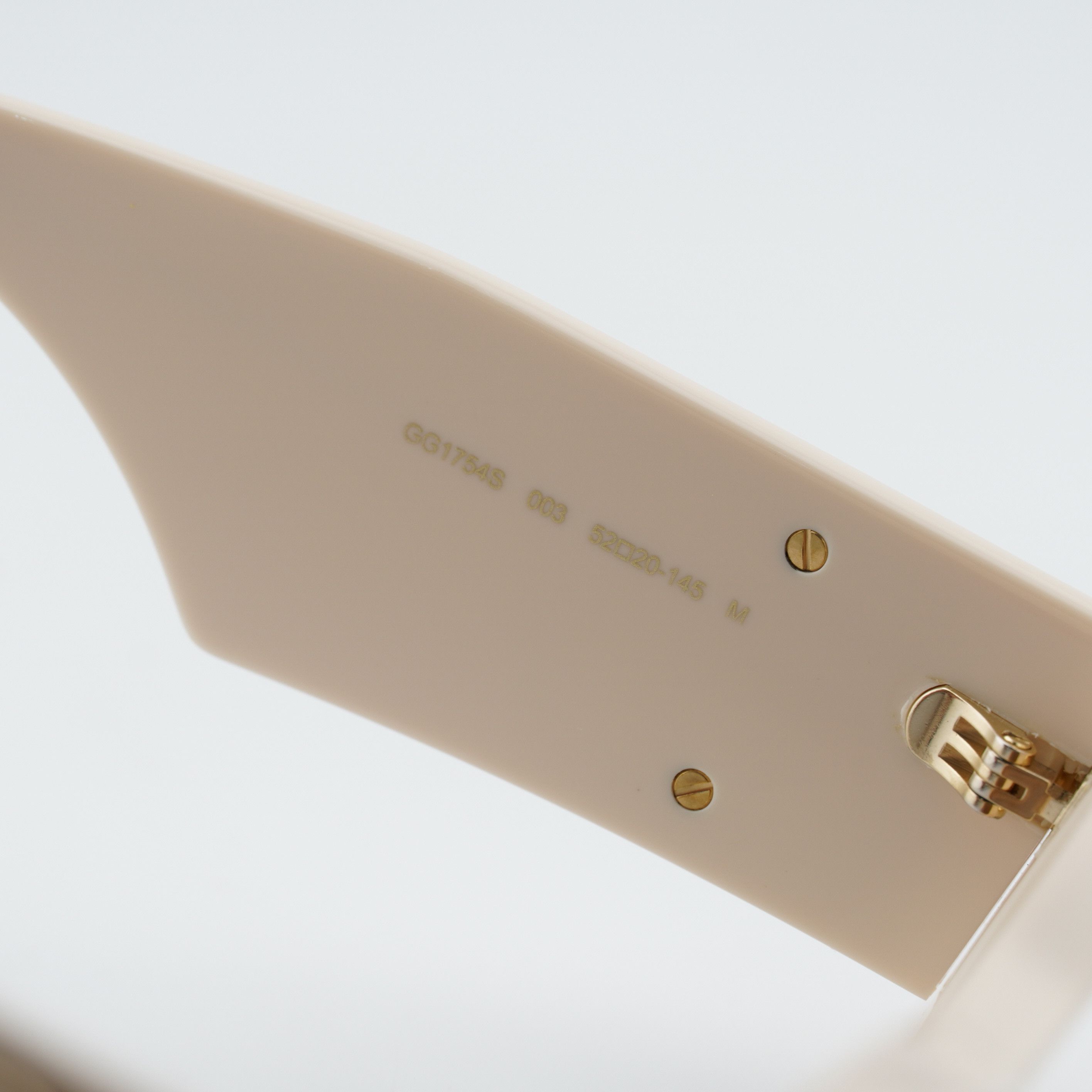 Gucci Gucci GG1754S 003 Women Sunglasses Beige Rectangle Frame Size ONE SIZE - 9 Thumbnail