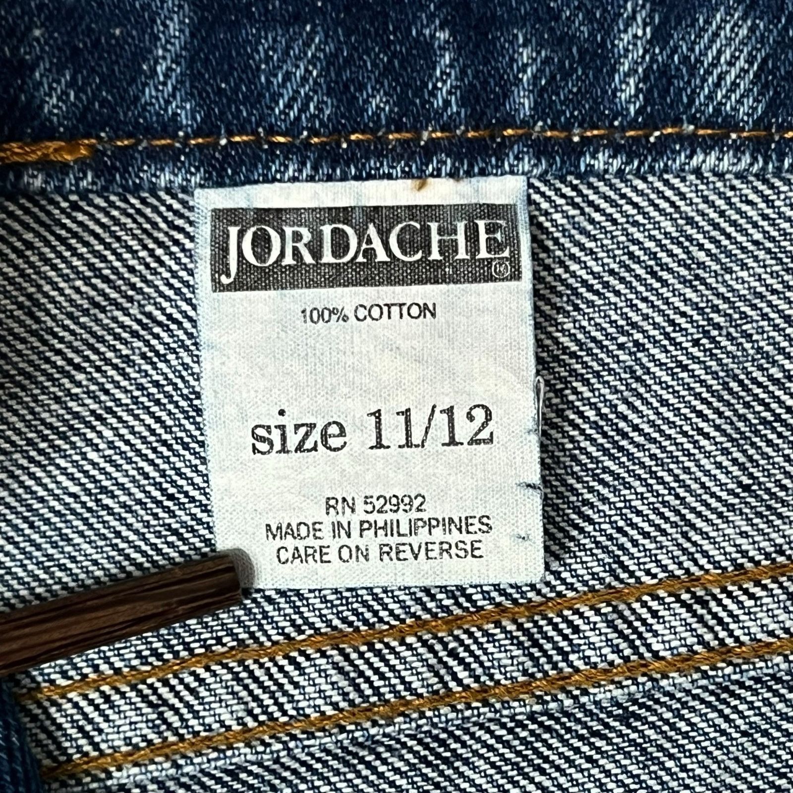 Jordache Vintage 90s Woman’s Jordache Denim Shorts 11/12 Cutoff Hem Size 34" / US 12 / IT 48 - 3 Thumbnail