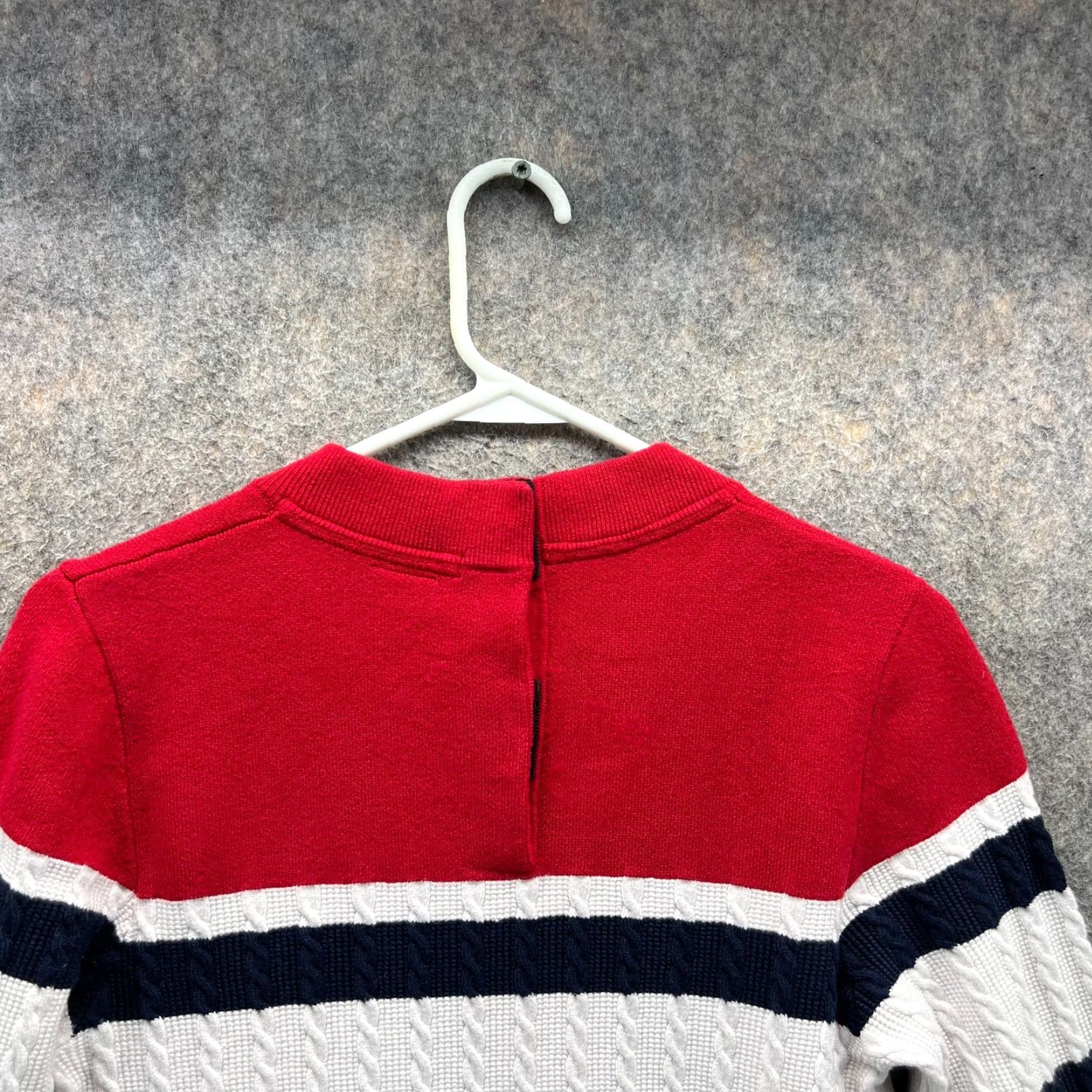 Tommy Hilfiger VINTAGE Tommy Hilfiger Dress Sweater Women Large Red Crewneck Long Sleeve Fleece Dress Size L / US 10 / IT 46 - 2 Thumbnail