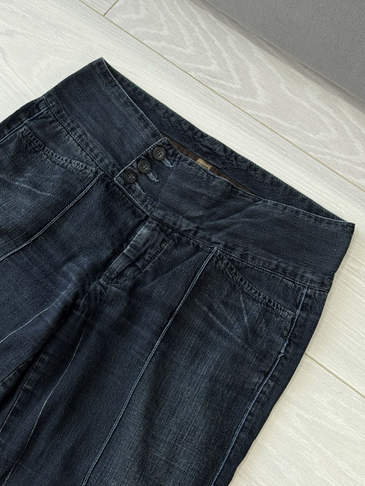 Marithe + Francois Girbaud Marithe Francois Girbaud Avant Garde Flared Denim Jeans Size 30" / US 8 / IT 44 - 7 Thumbnail