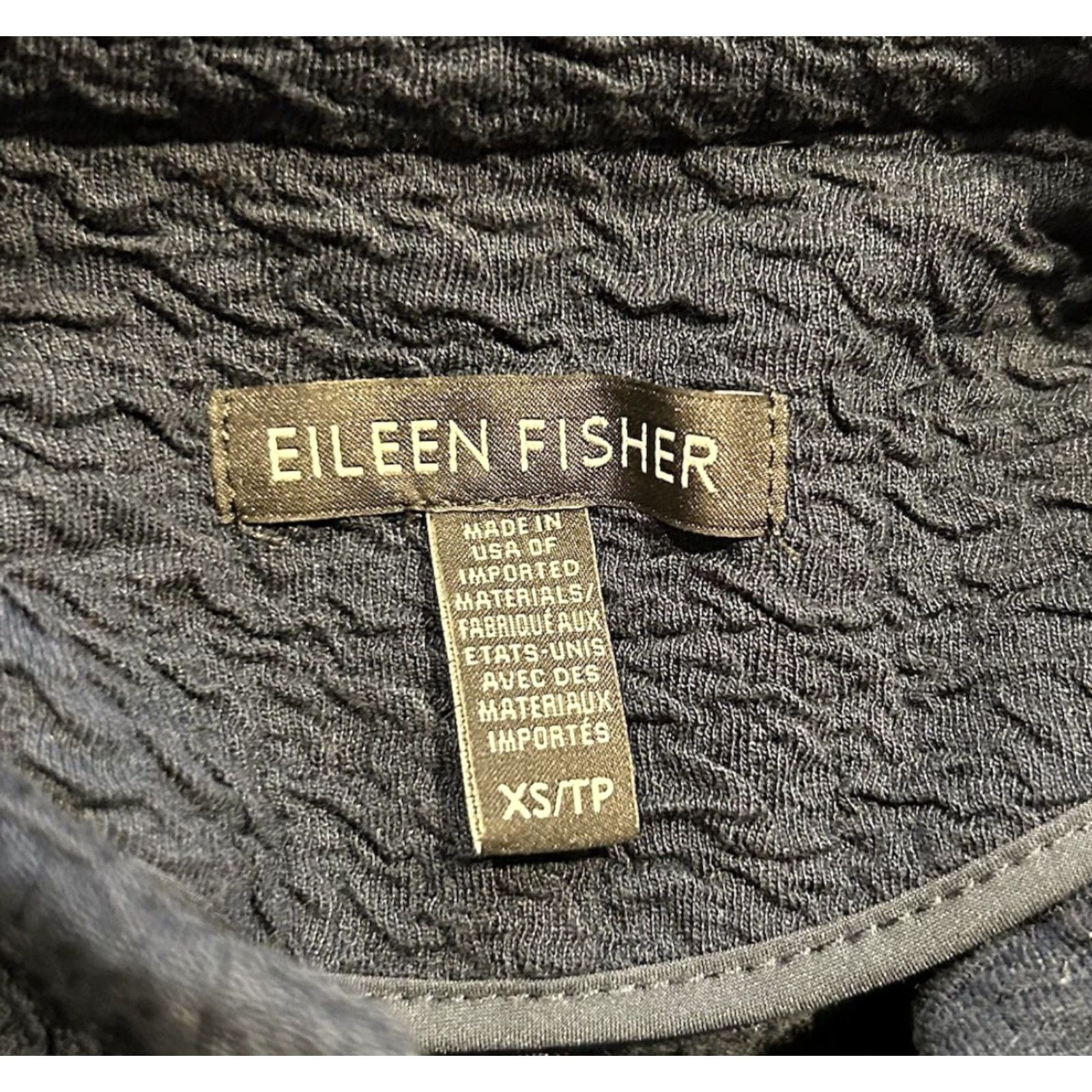 Eileen Fisher VINTAGE EILEEN FISHER ORGANIC COTTON & TENCEL PUCKER STAND COLLAR LONG JACKET XS Size XS / US 0-2 / IT 36-38 - 5 Thumbnail